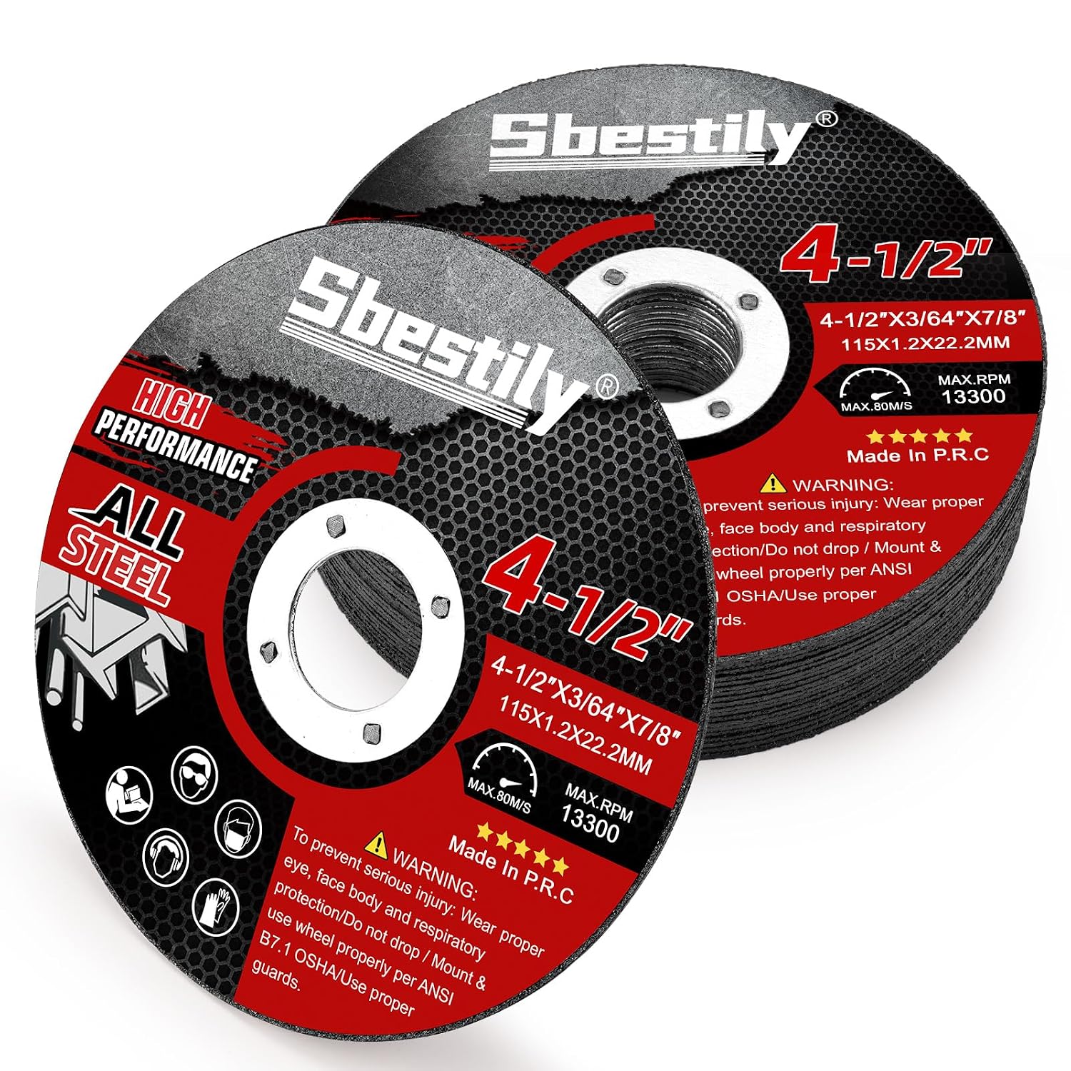 Detalle de Sbestily Angle Grinder Cut-Off Wheels, 4.5-inch