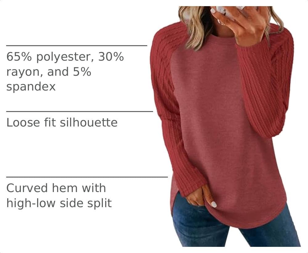 Detalle de SAMPEEL Women's Tunic Sweatshirt, Polyester Blend
