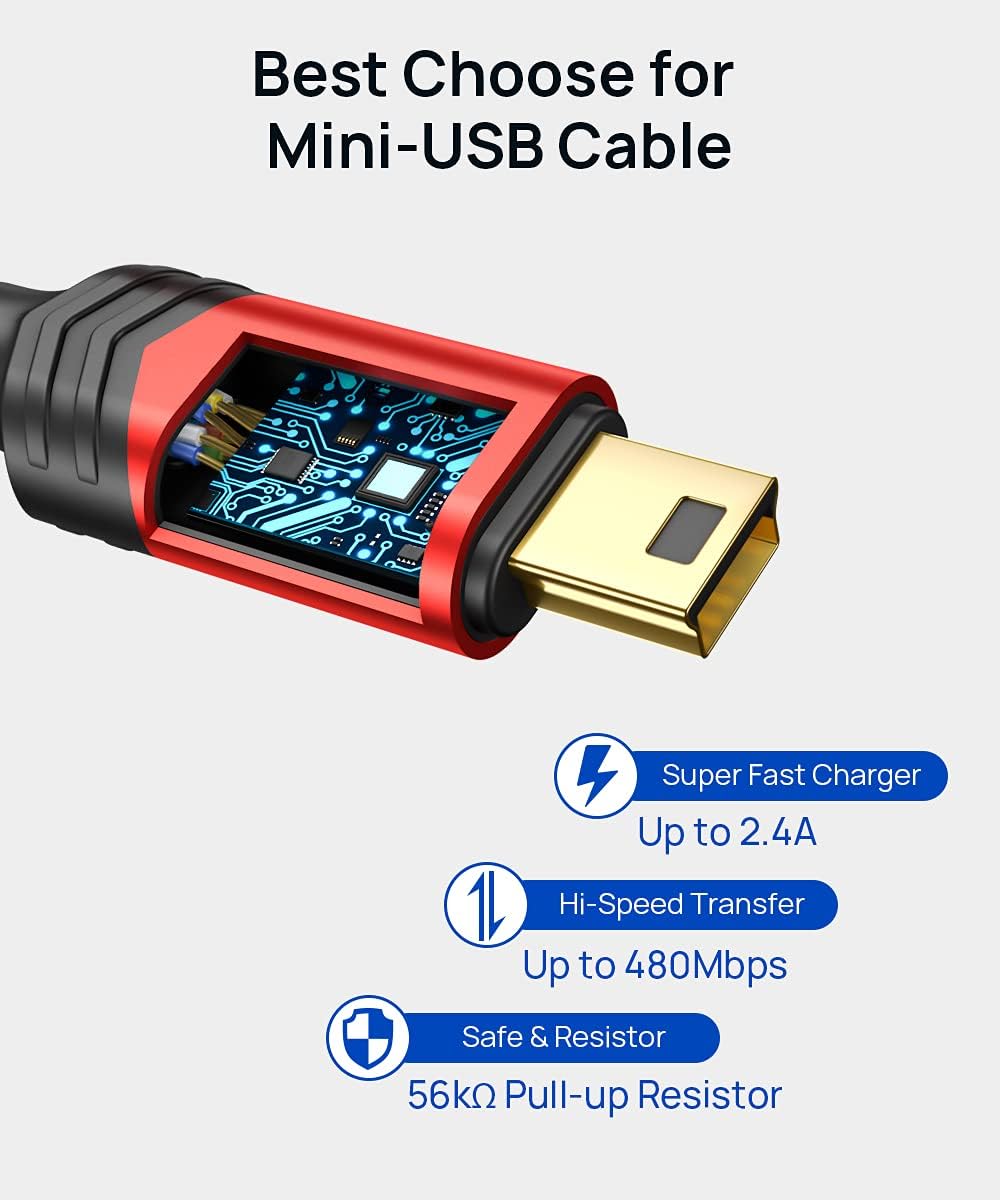 Thumbnail 4 de JSAUX Mini USB Kabel 1M+2M USB 2.0 Mini B