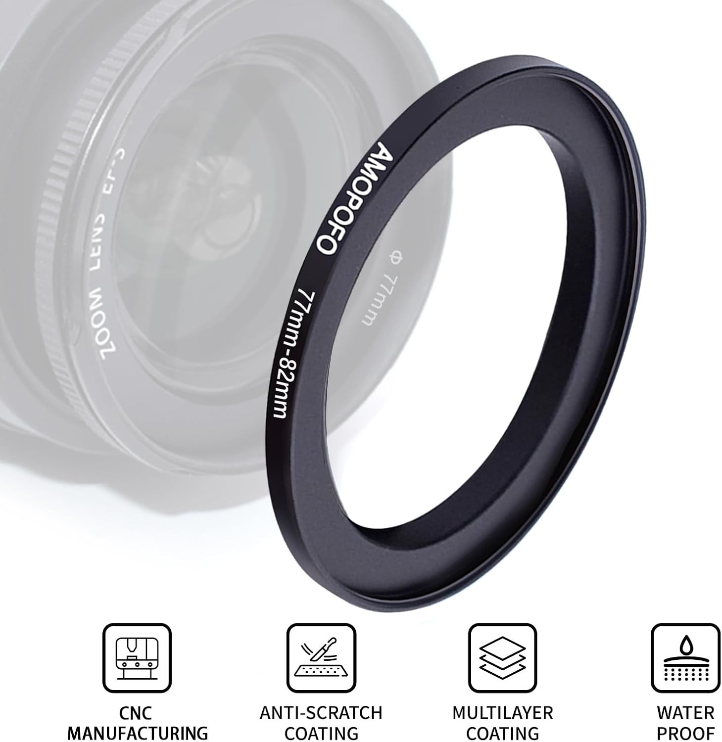 Thumbnail 1 de 9-Stück Filterring-Adapter-Set 40,5–82 mm: Passgenaue Step-Up Ringe für Objektive