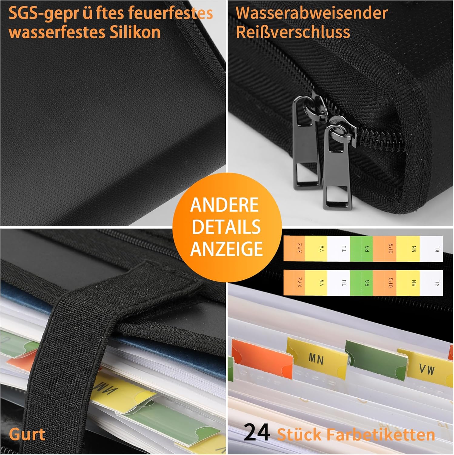 Thumbnail 2 de JUNDUN Fächermappe Dokumentenmappe A4 13 Fächer 📁