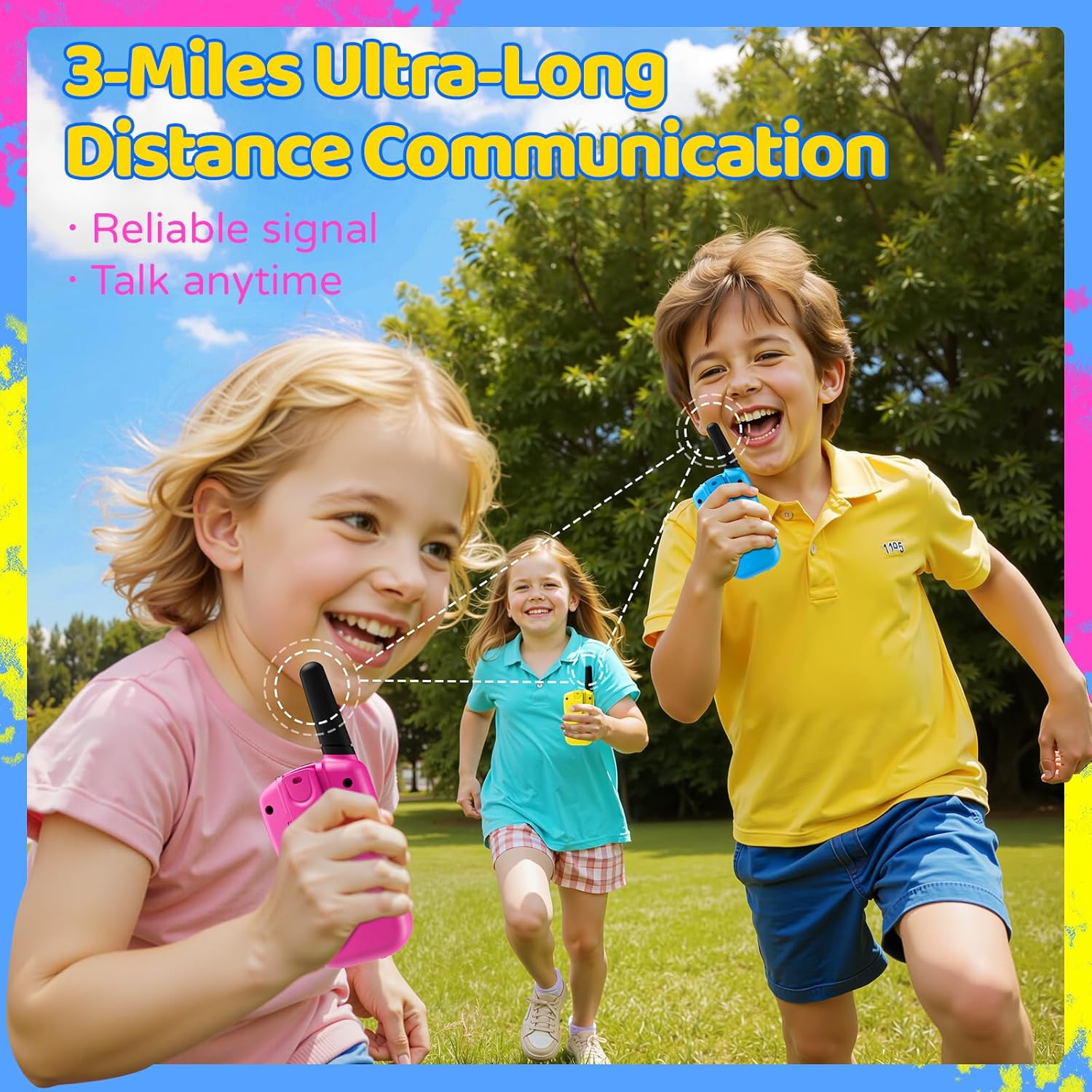 Thumbnail 1 de Rechargeable Kids Walkie Talkies (2000mAh) for Ages 3–12 — 2-Way Radios with Long-Lasting Battery