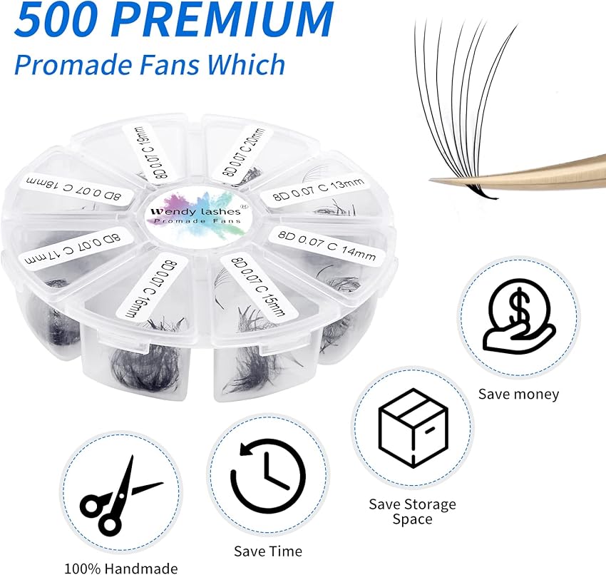 Thumbnail 2 de Volume Russes Cils 500 Fans 8D ⚙