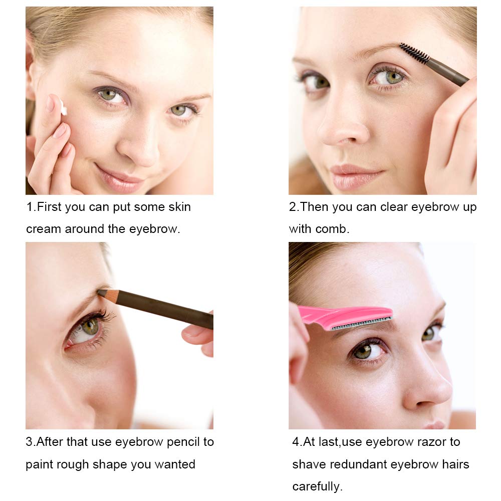 Detalle 2 de 66 Eyebrow Razor and Face Razor (Women & Men) with Protective Cover and Case