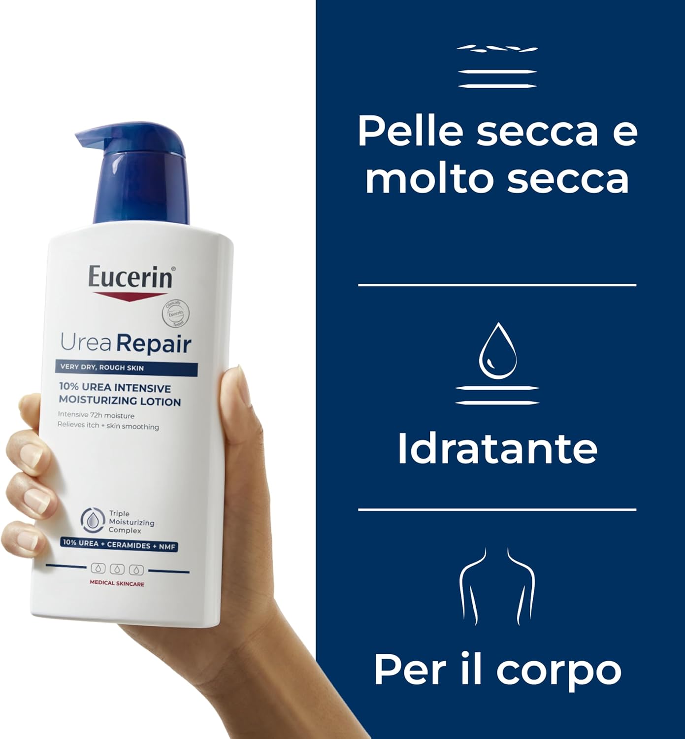 Thumbnail 2 de Eucerin Urea Repair Emulsione Intensiva 10% Urea + Ceramidi, crema corpo per pelle molto secca e ruvida