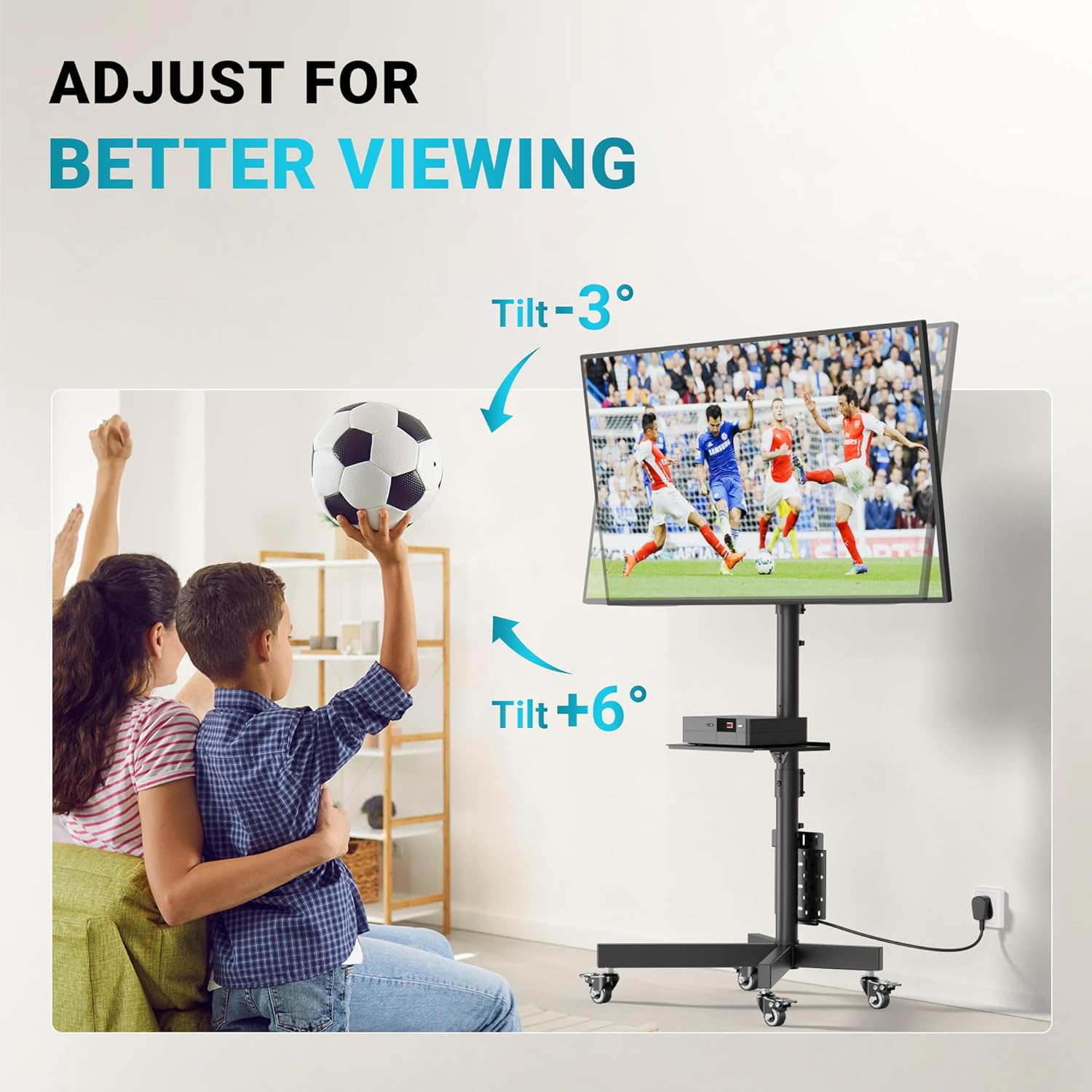 Thumbnail 5 de BONTEC Soporte TV Suelo con Ruedas 23–60