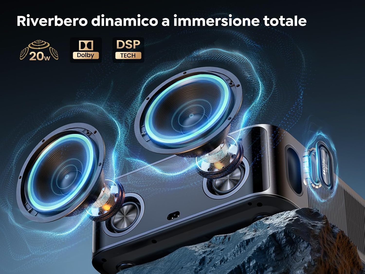 Detalle de Proiettore 4K TOPTRO X9 con WiFi 6, Bluetooth bidirezionale e autofocus AI