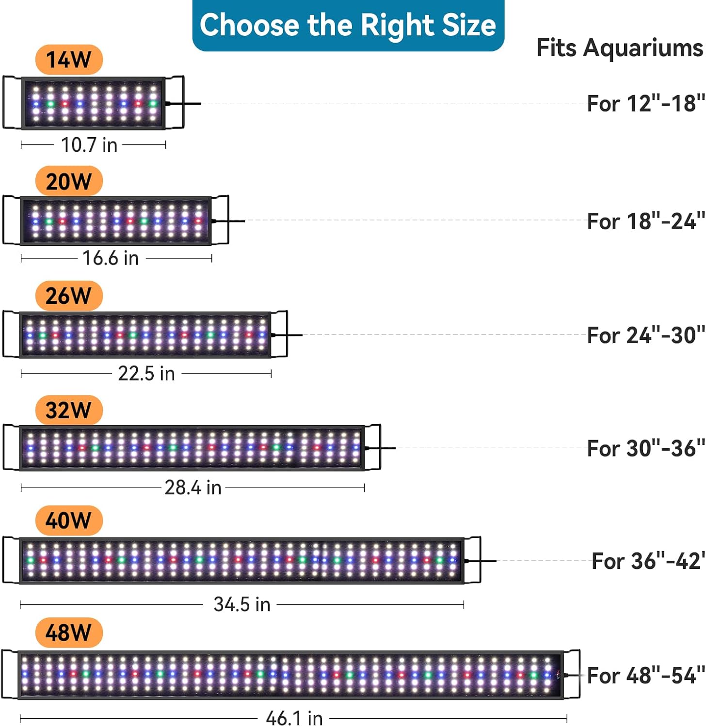 Thumbnail 6 de Hygger 20W Aquarium LED Light: Full Spectrum, 24/7 Cycle & Auto On/Off