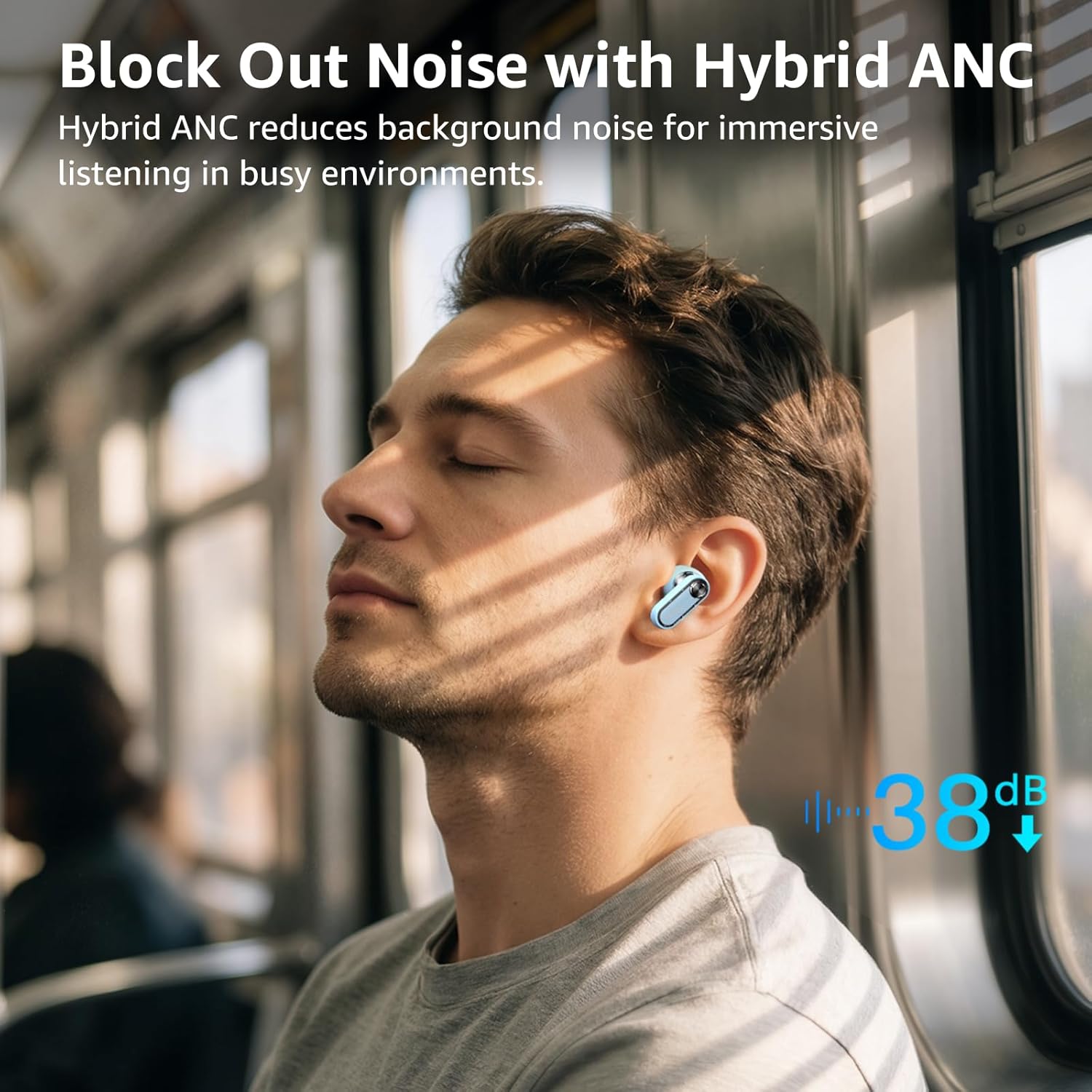 Thumbnail 2 de TOZO Crystal Pods – Écouteurs Bluetooth 5.4 avec ANC hybride et OrigX Acoustic 2.0