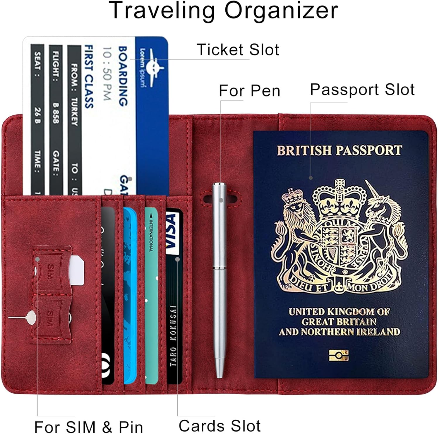 Thumbnail 3 de WALNEW Passport Holder 4.2x5.6 in