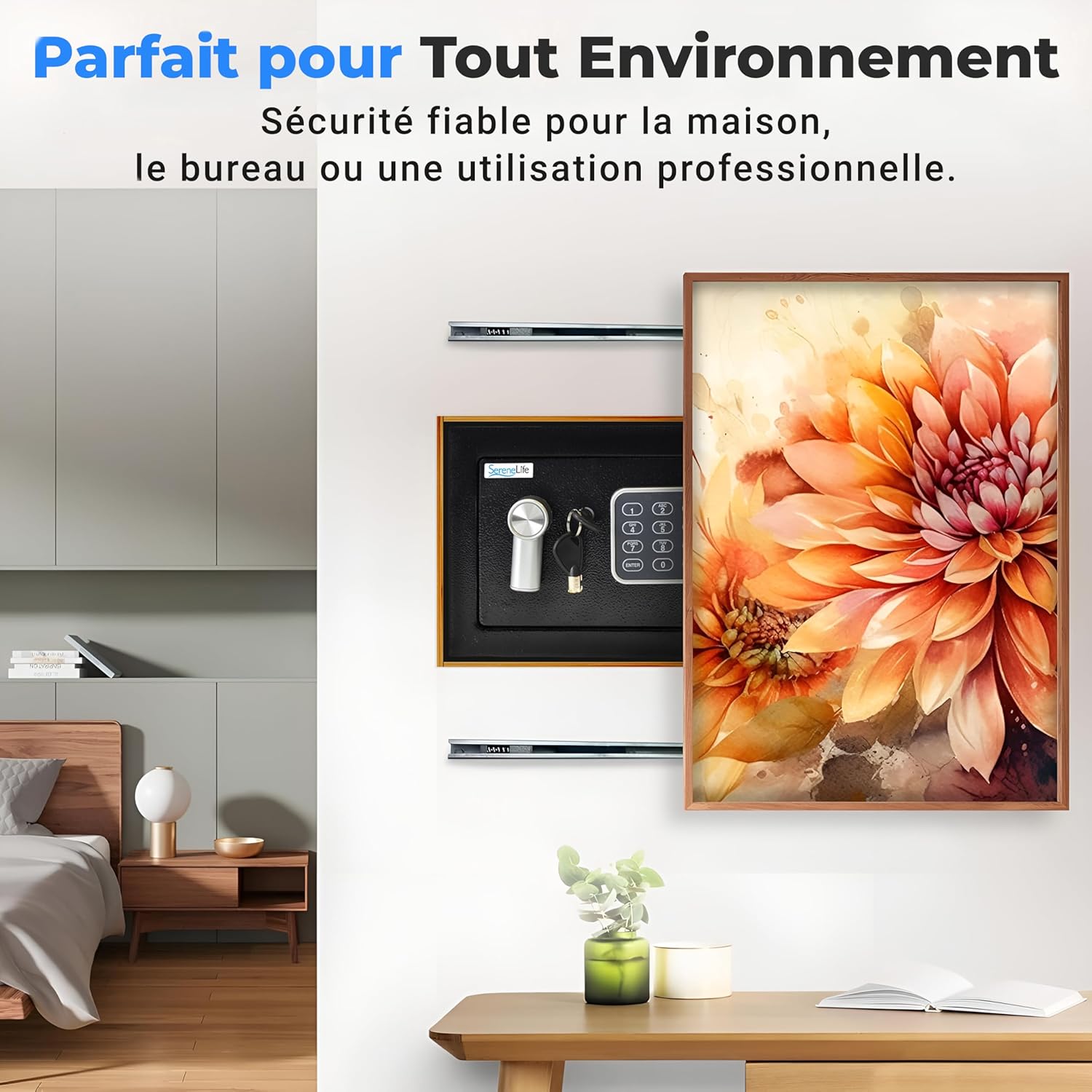 Thumbnail 2 de SereneLife Coffre-Fort Numérique 23x17x17 cm 🔒