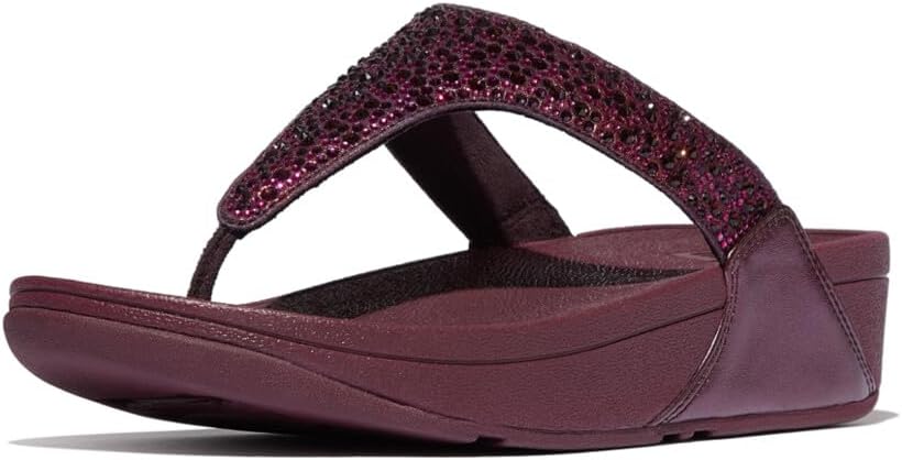 Detalle de Fitflop Lulu Sandales À Tige D'orteil ornées de cristal – Confort ergonomique pour Femme