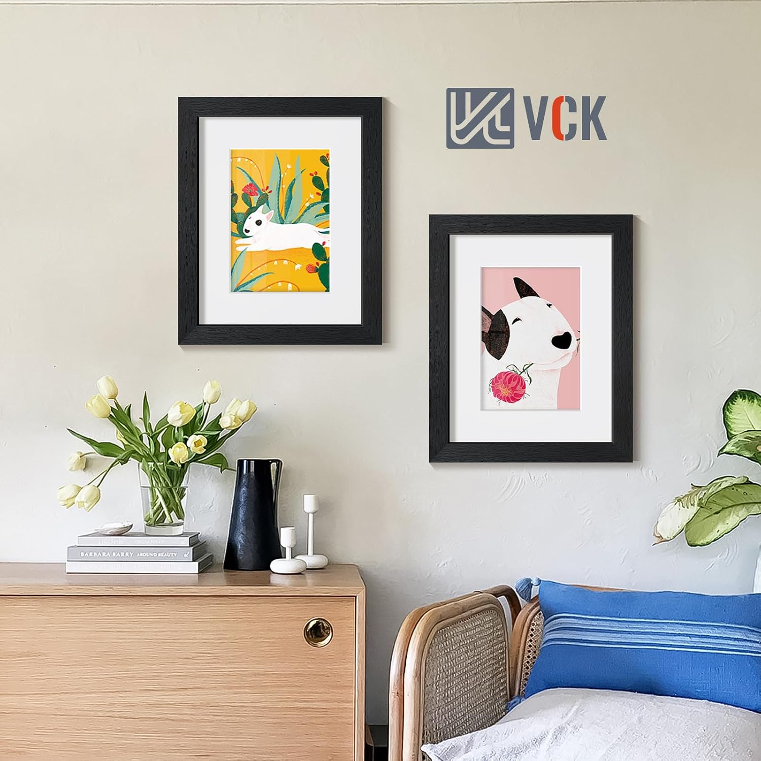 Thumbnail 6 de VCK 8x10 Picture Frame Set of 5 – Versatile Black Frames for 5x7 or 8x10 Displays