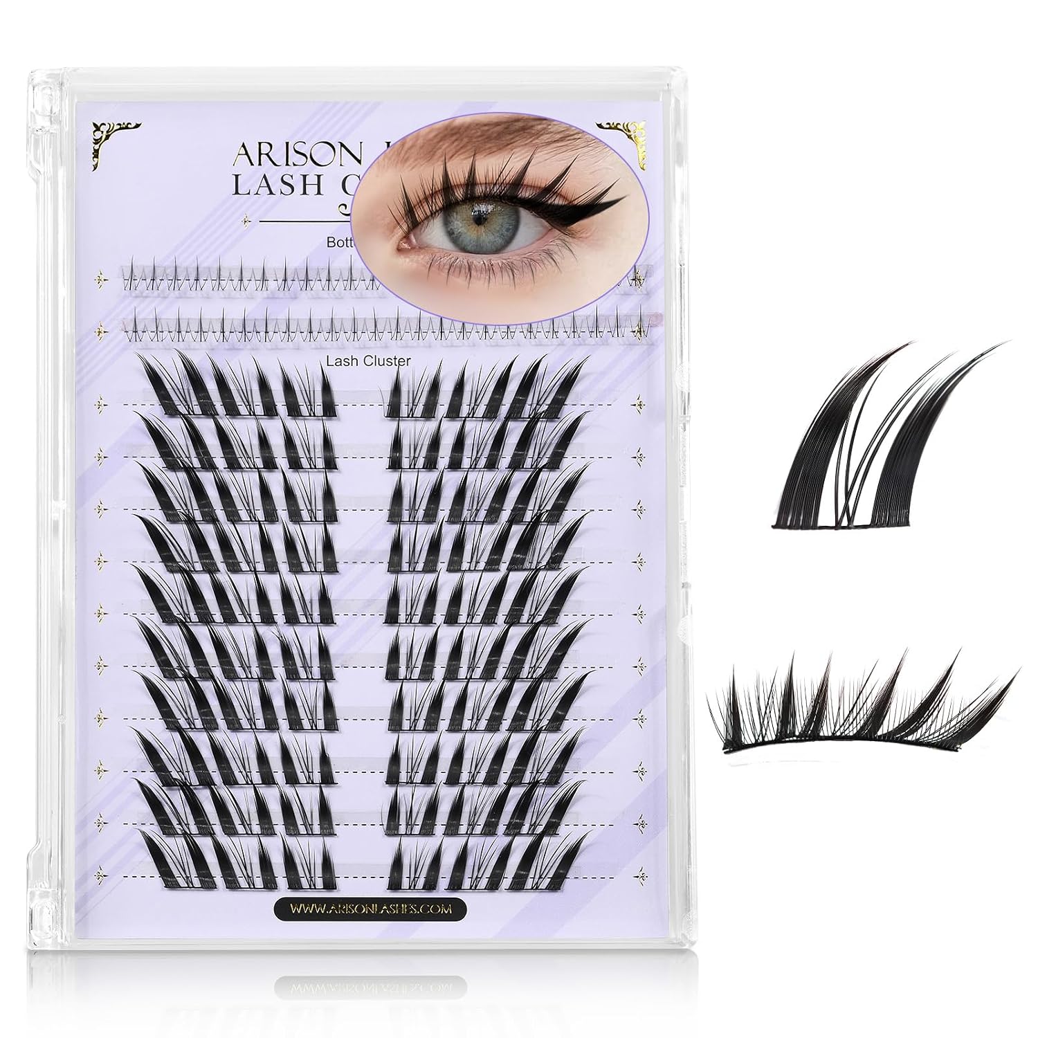 Thumbnail 6 de Arison Lashes Brown Lash Clusters Manga Braun – 144 Clusters, 9–16 mm, D-Curl für DIY-Cosplay
