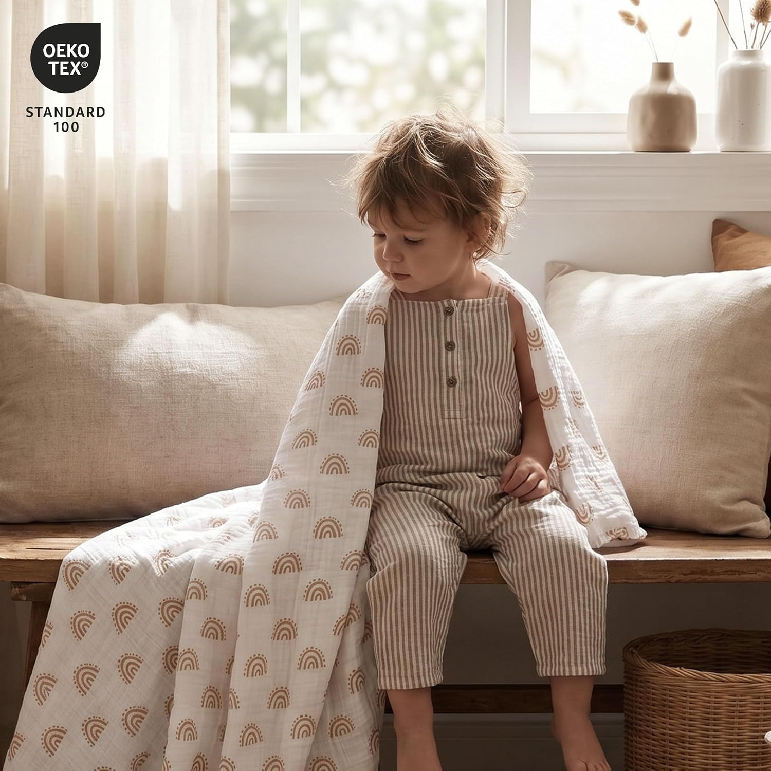 Detalle de Soarwg Kids Muslin Swaddle Blanket 95x100cm