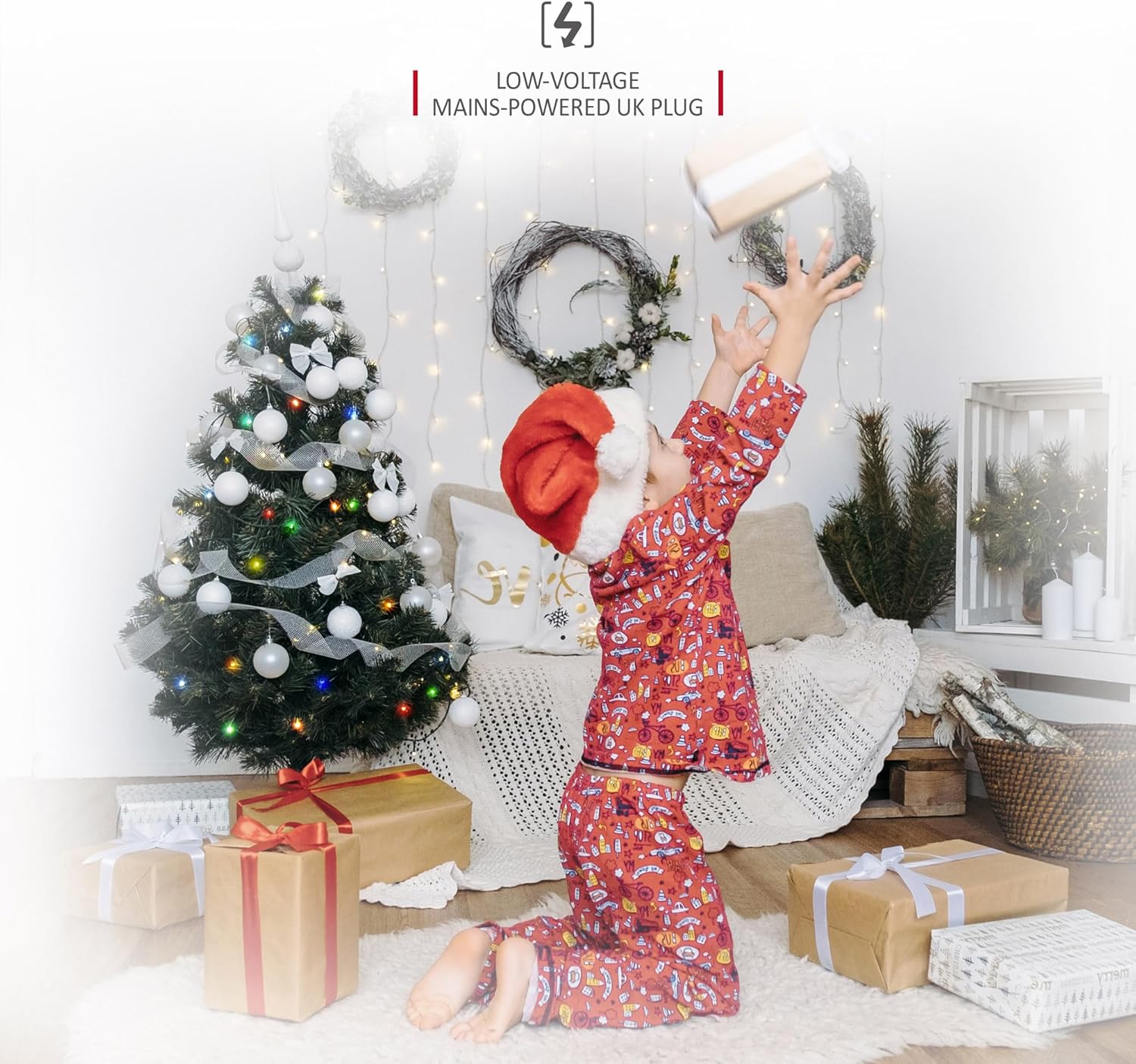 Thumbnail 4 de NETTA Christmas Tree Lights 200 LED 10m Fairy String Lights with Timer & Memory (Multi-coloured)