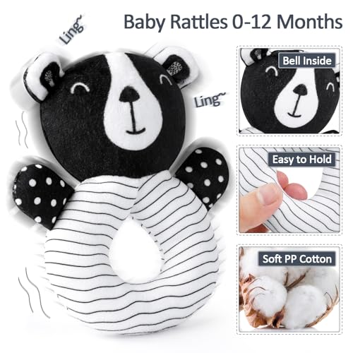 Thumbnail 3 de Joyreal Spirale d'Activité Bébé : kit sensoriel noir et blanc pour poussette et éveil Montessori