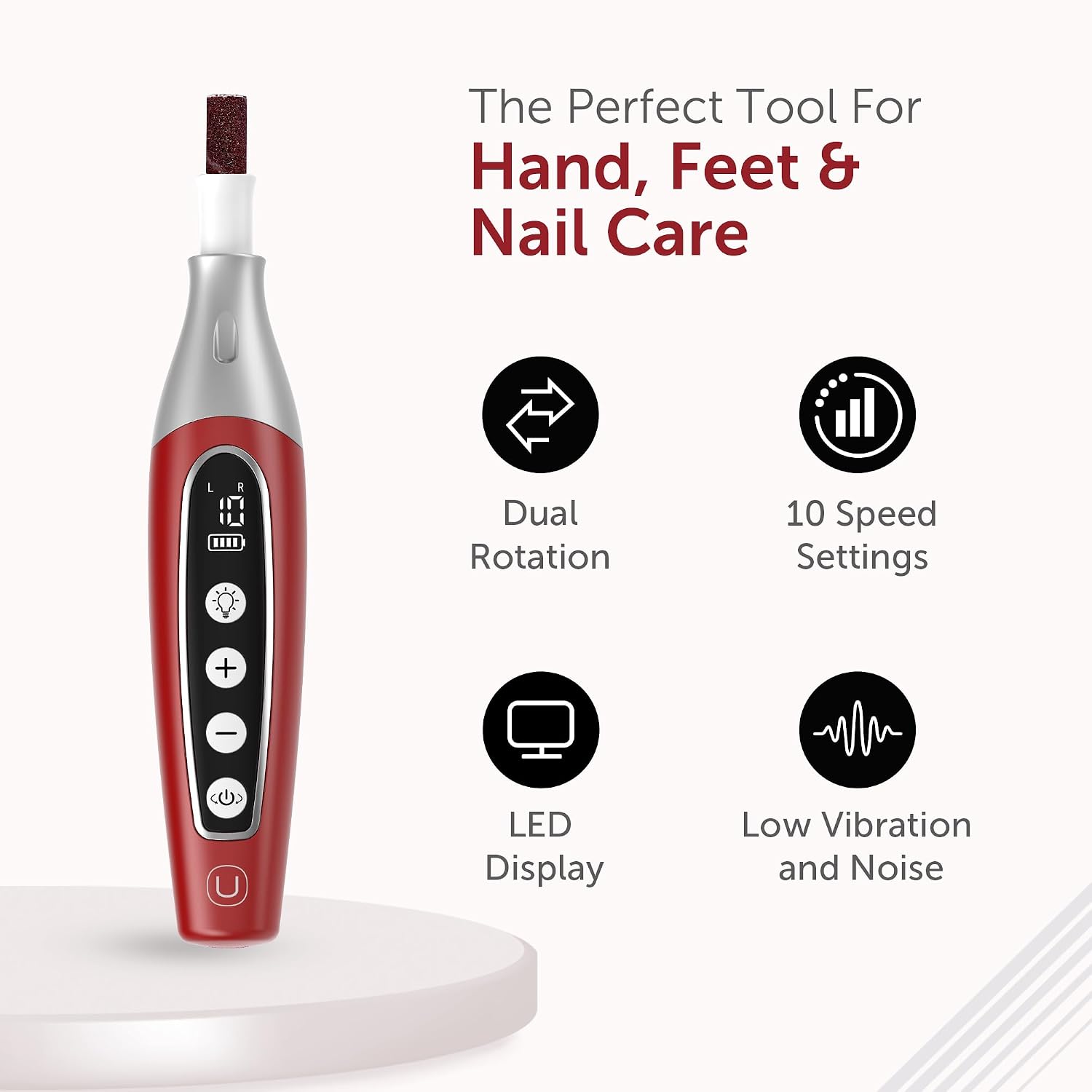 Thumbnail 3 de UTILYZE PediLux Pro (Cordless) Nail Drill Kit with 10 Speeds and LED Display