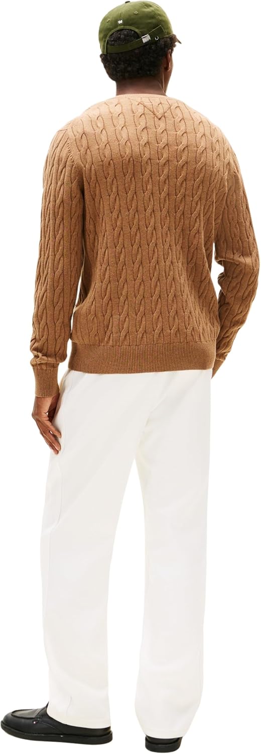 Detalle 2 de Tommy Hilfiger Classic Cotton Cable Crew Neck suéter 100% algodón