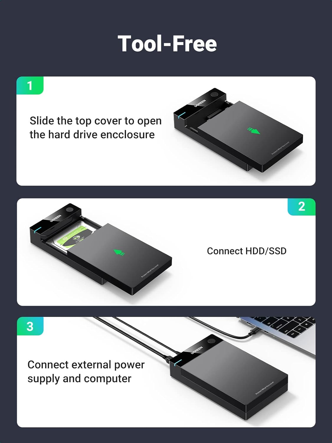 Thumbnail 5 de UGREEN Hard Drive Enclosure 22TB