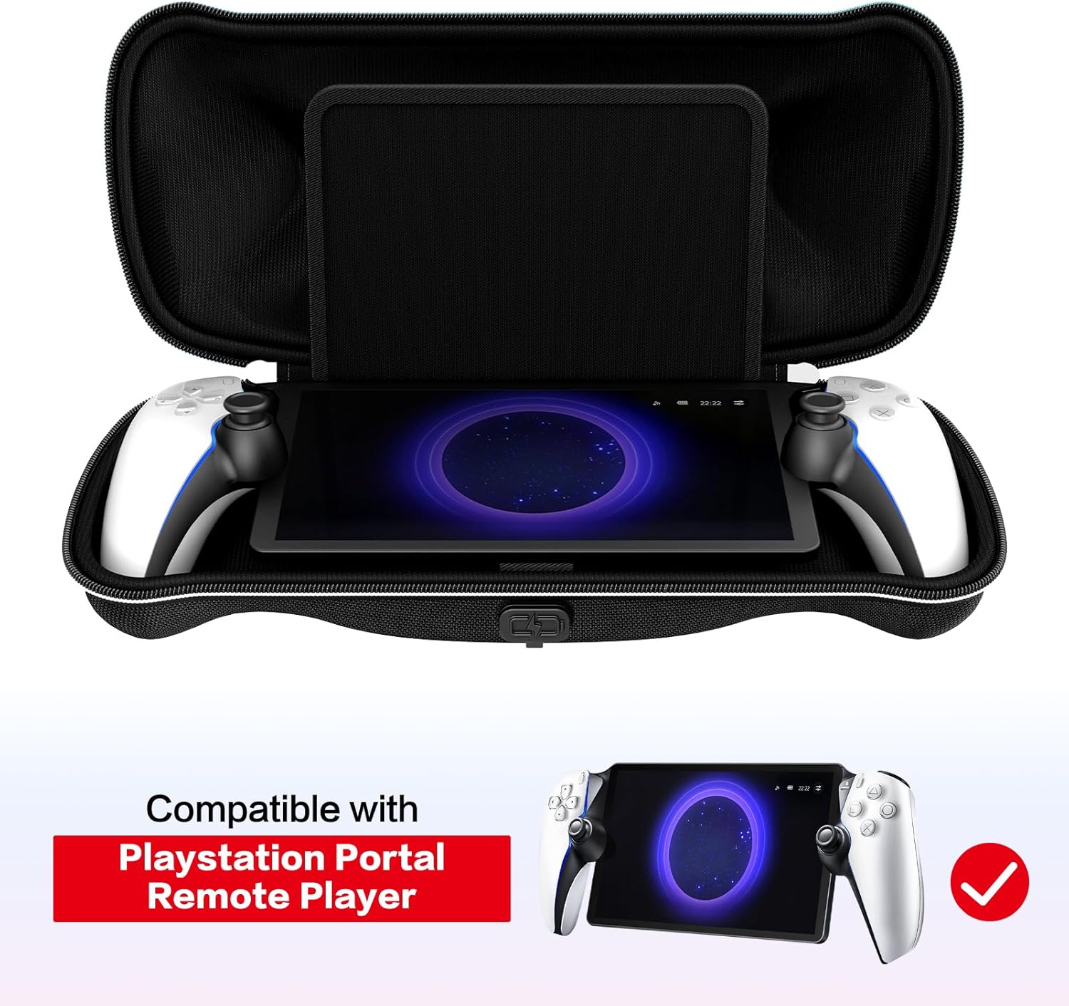 Thumbnail 3 de iVoler Custodia rigida con foro di ricarica per PlayStation Portal e 2 pellicole in vetro temperato 9H