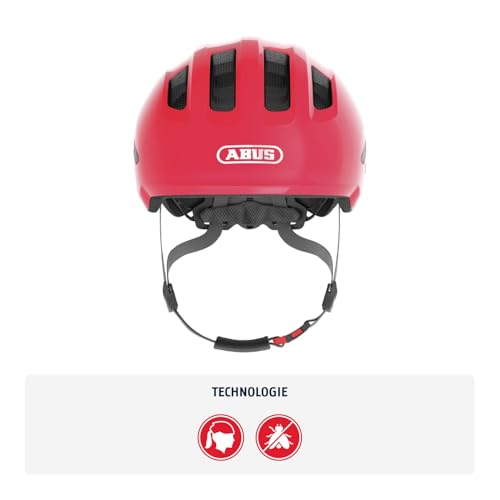 Thumbnail 1 de ABUS Unisex Fahrradhelm Rot (Shiny Red), Größe M (50-55 cm) – Sicherheit und Komfort für kleine Radfahrer