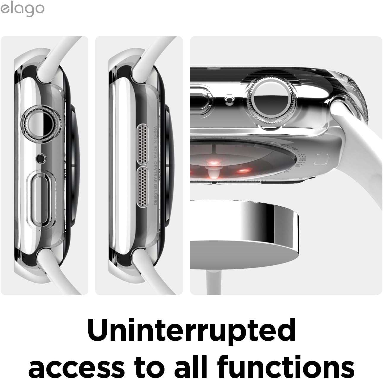 Thumbnail 5 de elago Clear Shield for Apple Watch 11/10 – Full Protection with Hard PC and Tempered Glass