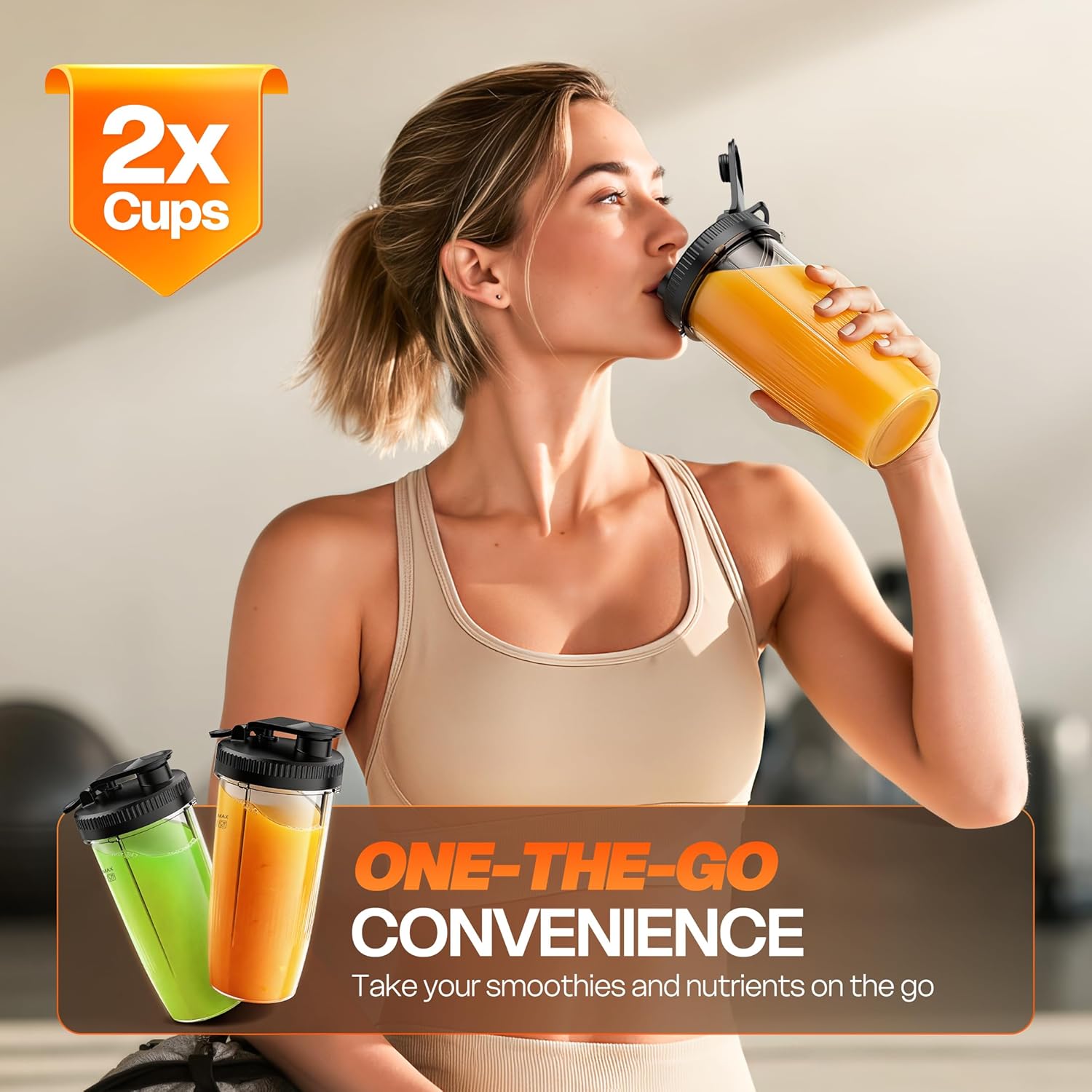Thumbnail 2 de Turelar Smoothie Blender Personal Blender for Shakes and Smoothies with 2 x 24oz To-Go Cups