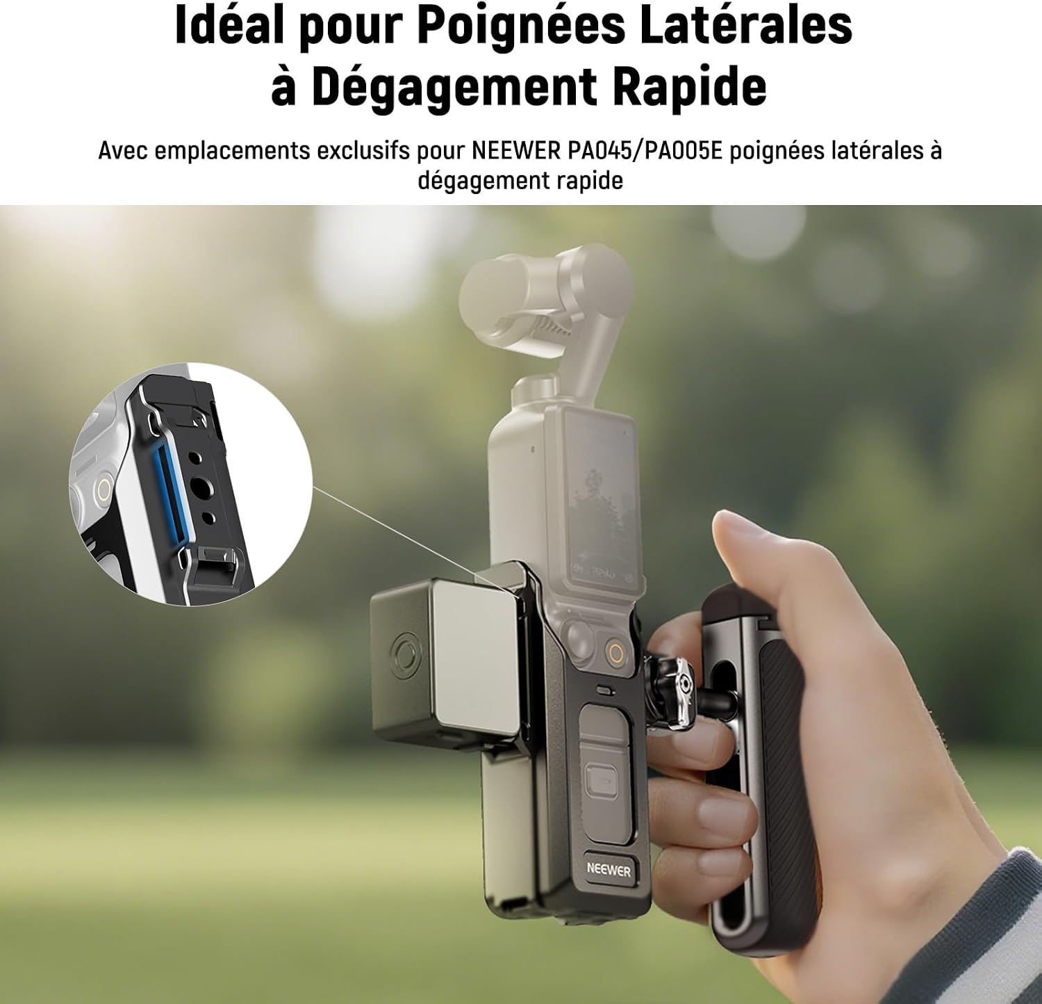Detalle de NEEWER Cage Pocket 3 – cage tout-en-un en alliage d’aluminium pour DJI Osmo Pocket 3