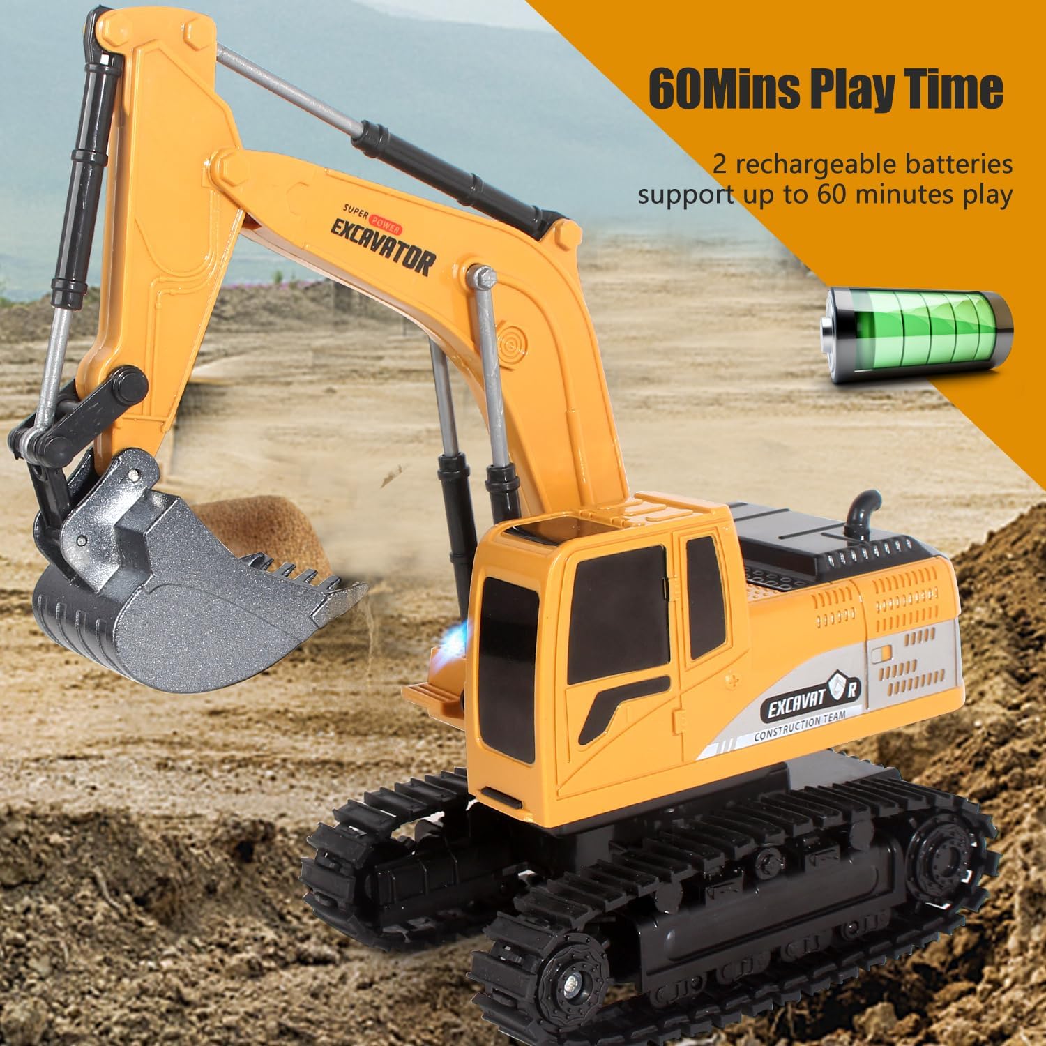 Detalle 2 de Jiakora RC Excavator Toy for 6+ years