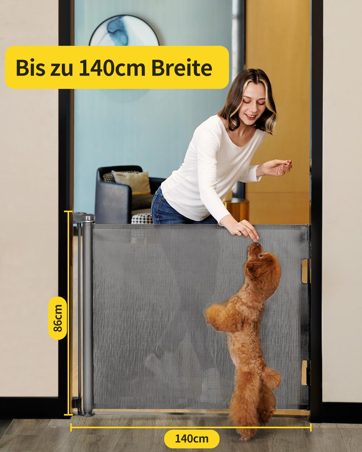 Detalle 2 de Retraktierbares Sicherheitsgitter 140 cm