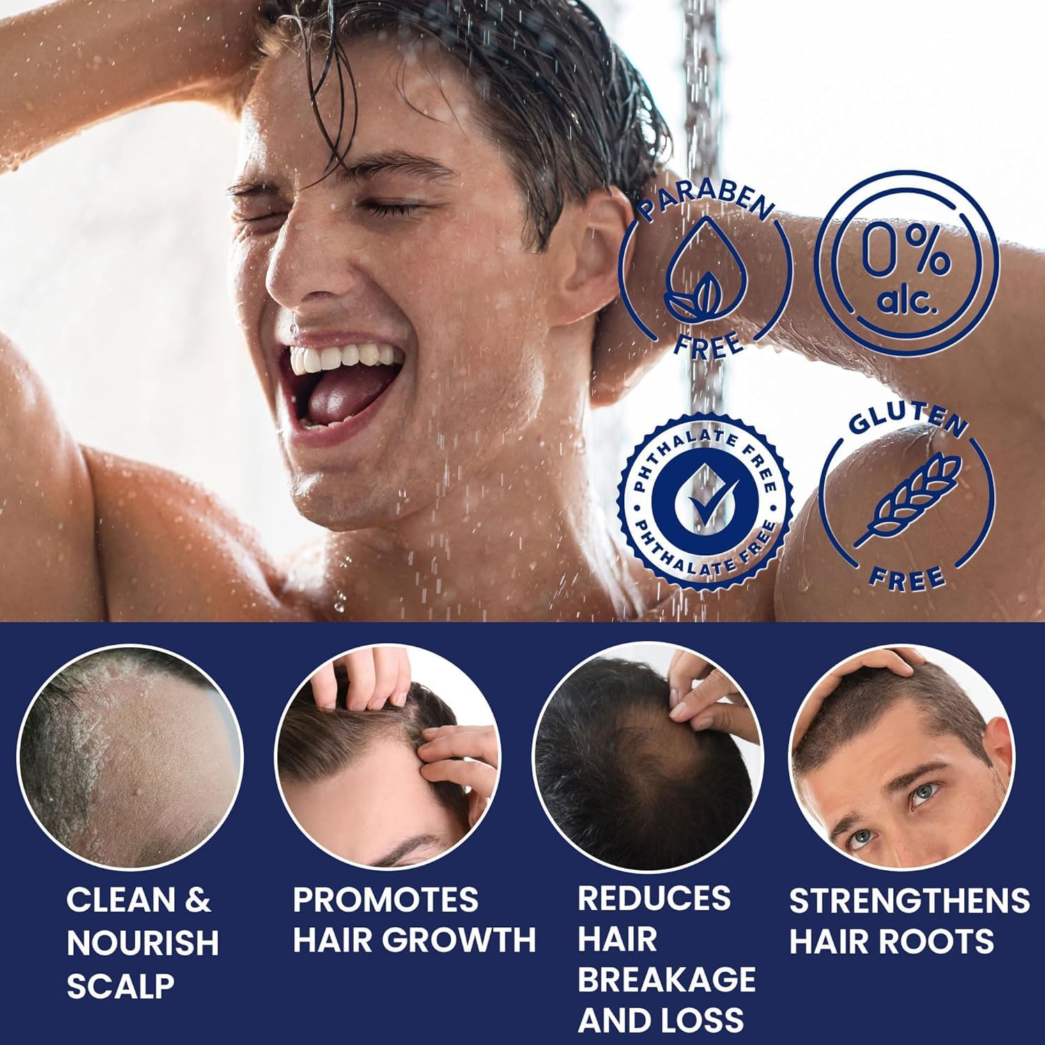 Thumbnail 1 de Uttse Biotion Hair Growth Shampoo with Tea Tree Oil and Ginseng Mint, 10.1 fl.oz ⚙