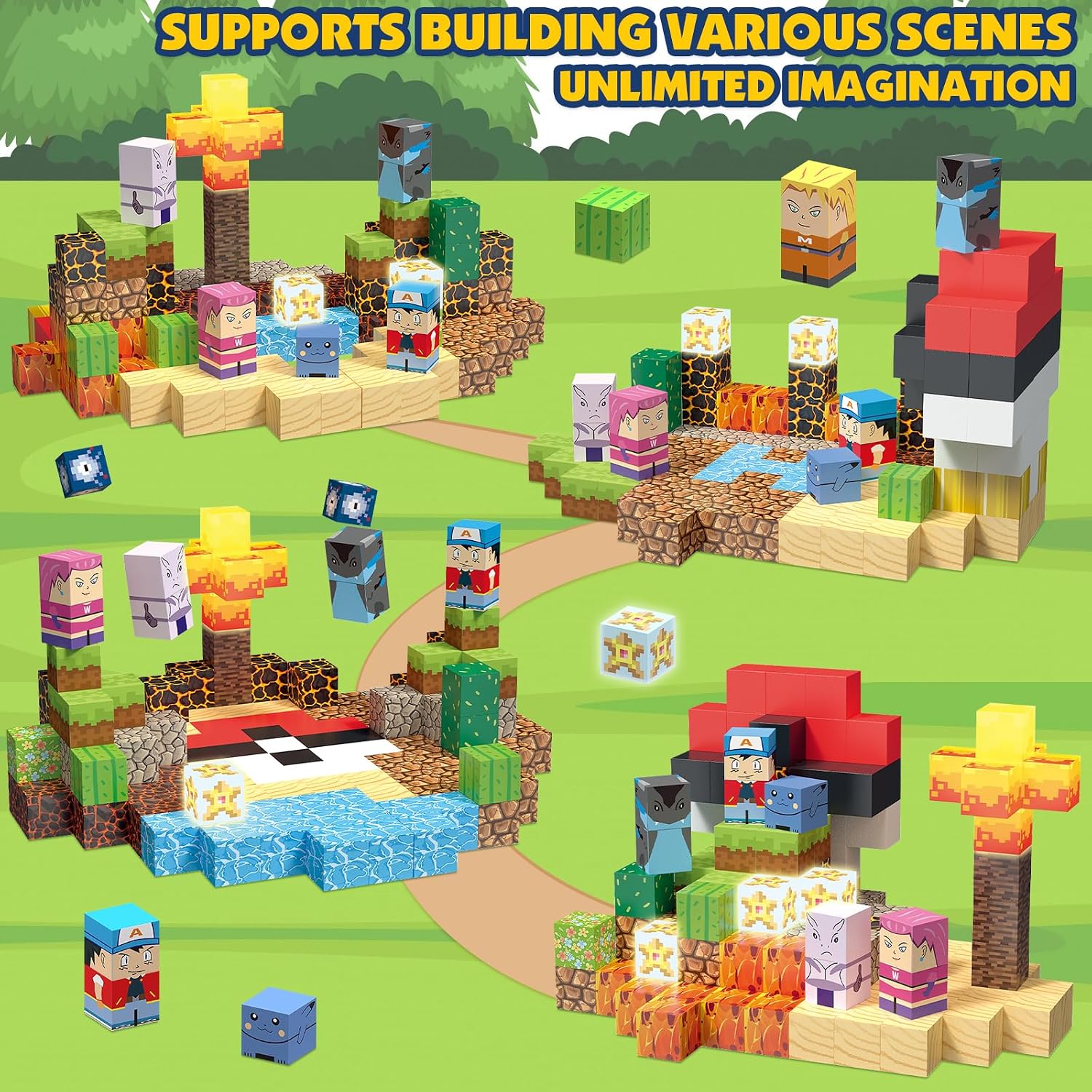 Thumbnail 3 de YUNGOWN 200PC Magnetic Building Blocks Set for Kids 3+ 🧱