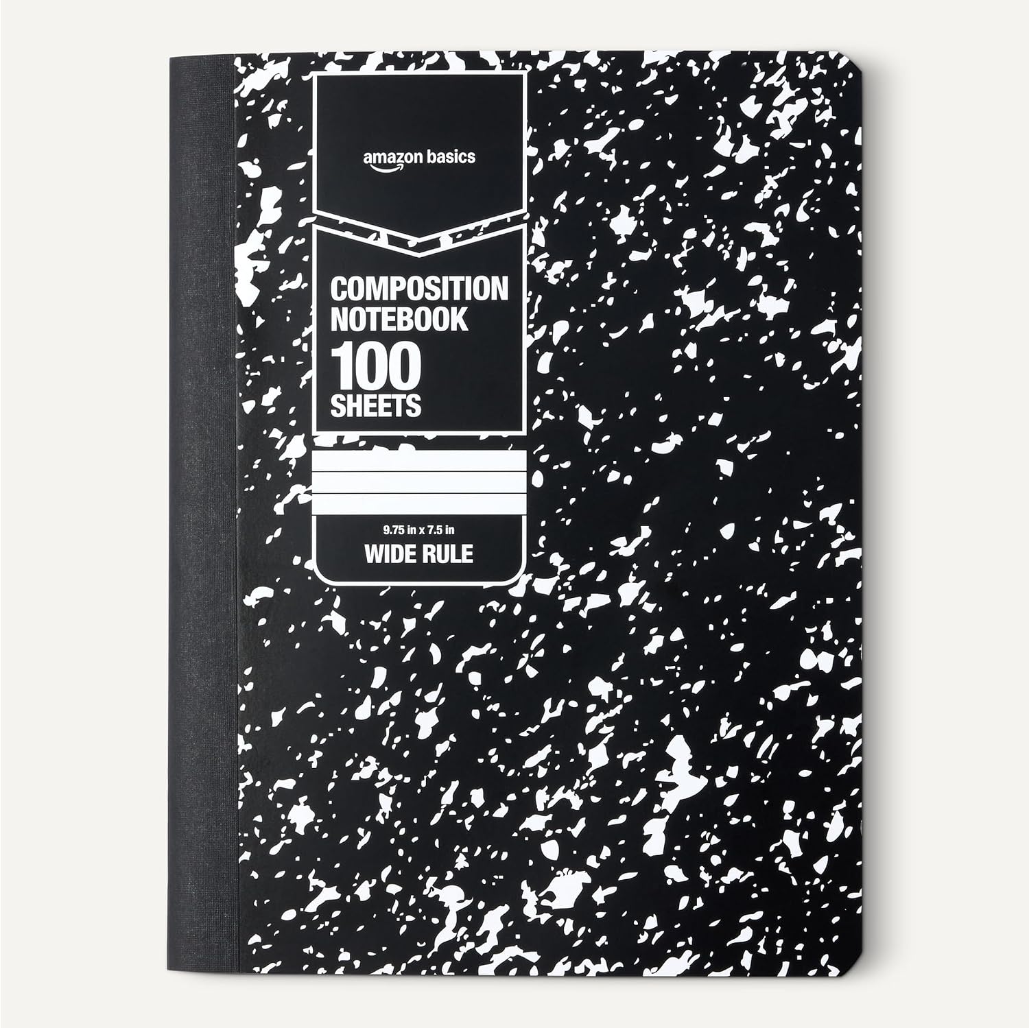 Thumbnail 4 de Amazon Basics 12-Pack Wide-Ruled Composition Notebooks, Marble Black, 100 Sheets Each (9.75 x 7.5 inches)