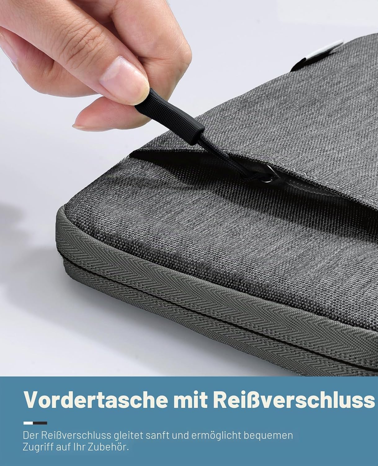 Detalle de TiMOVO Schutzhülle 6–7 Zoll für eReader – Stoßfeste Sleeve mit Reißverschluss, Dunkelgrau
