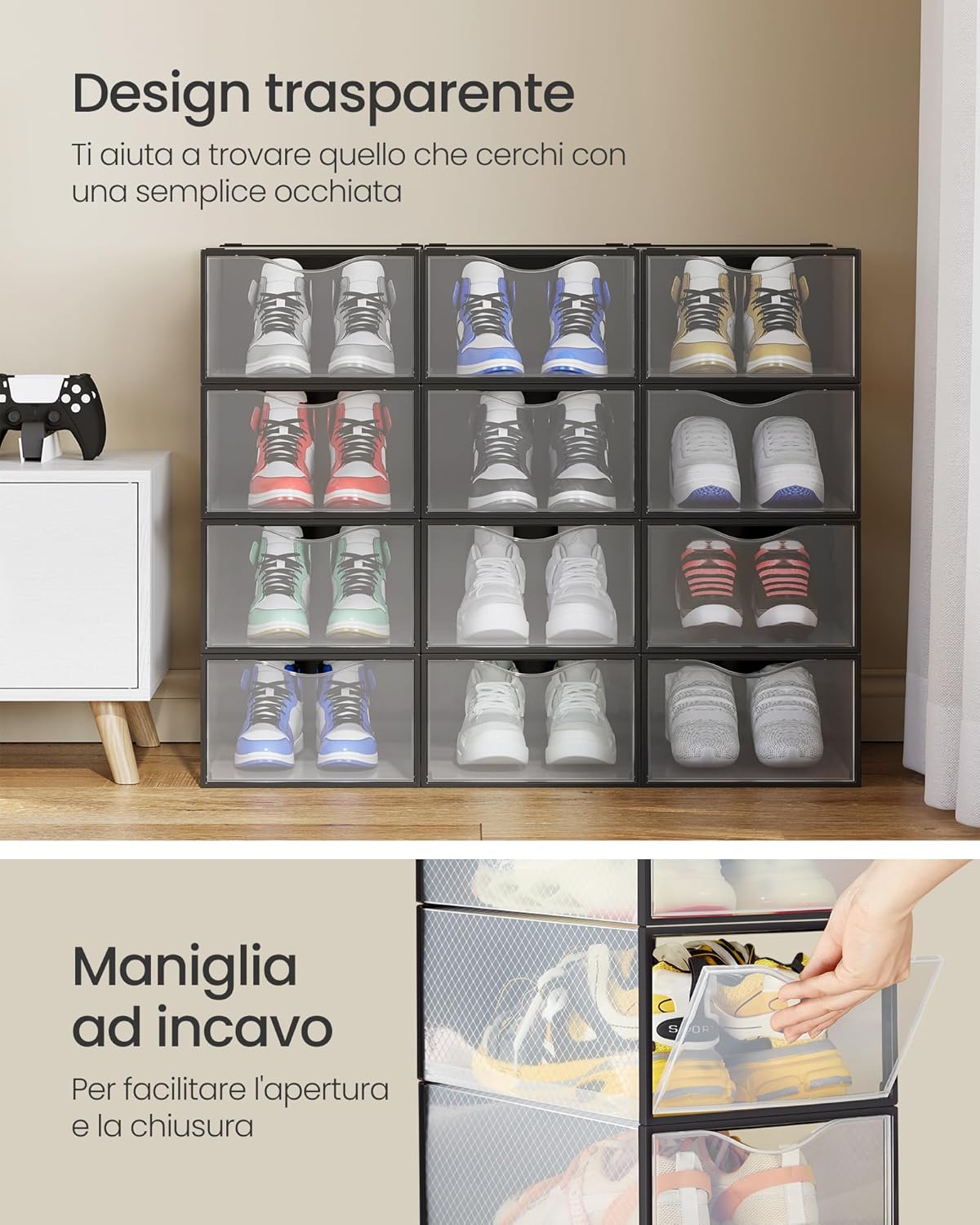 Thumbnail 2 de SONGMICS LSP312B01 Scatole Scarpe 12 pezzi