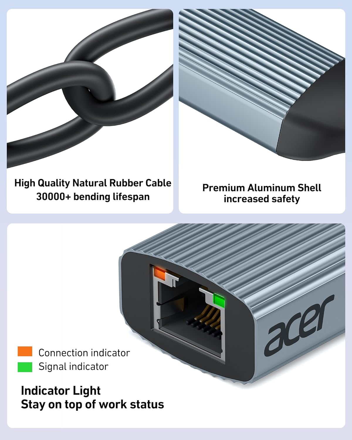 Thumbnail 4 de Acer USB C to Ethernet Adapter 1Gbps 🌐