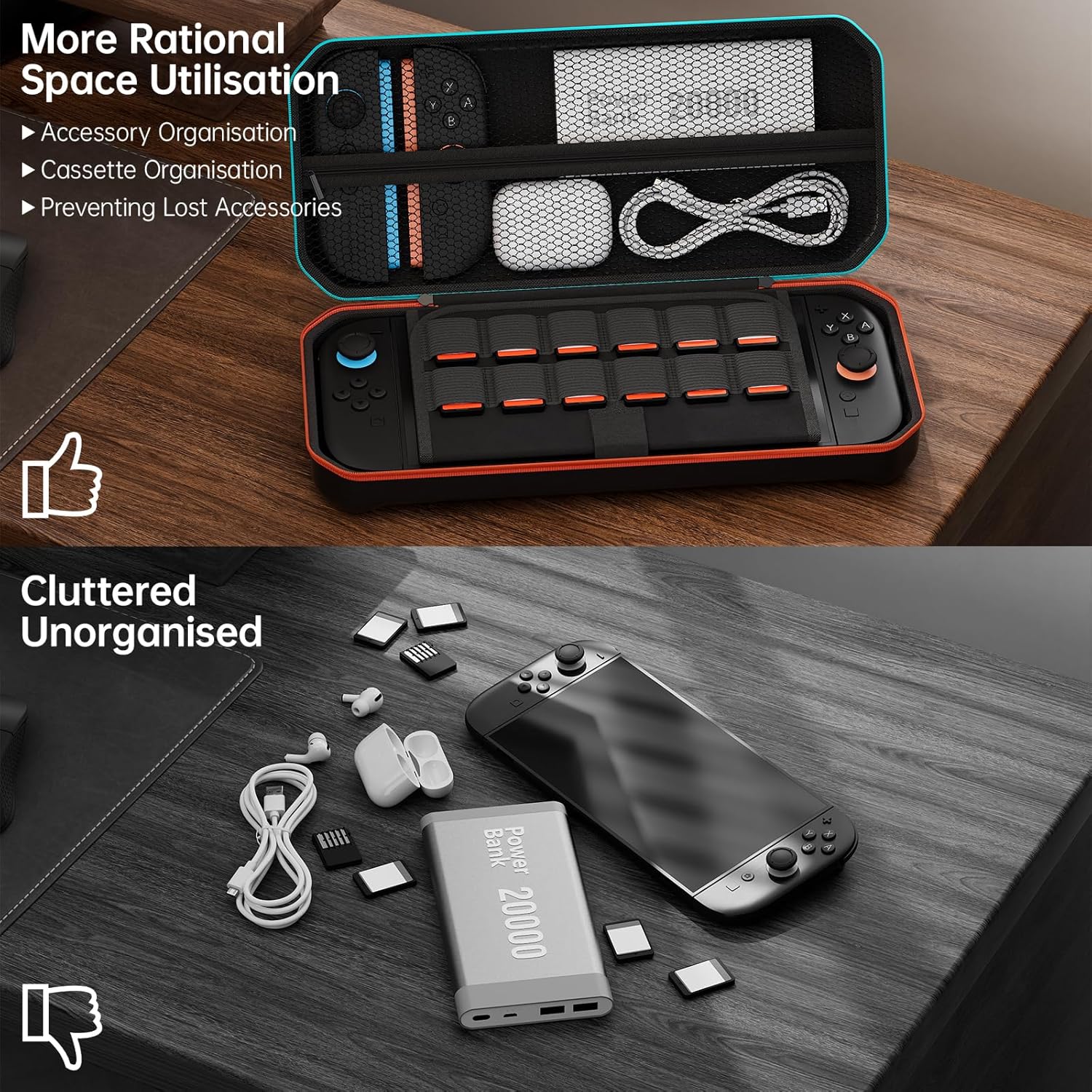 Thumbnail 2 de Hosanwell funda 13 en 1 para Nintendo Switch 2 con estuche rígido, 2 protectores de pantalla y soporte