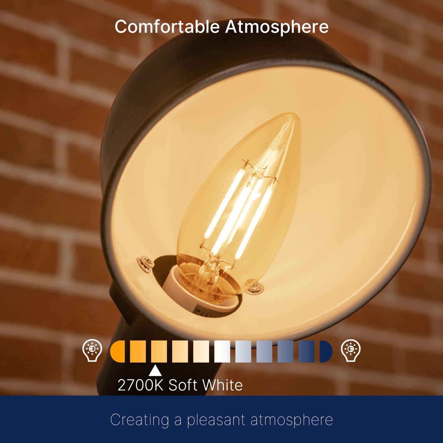 Detalle 1 de FLSNT B11 Dimmable LED Chandelier Bulbs, 60W Equivalent, 2700K, 6-Pack