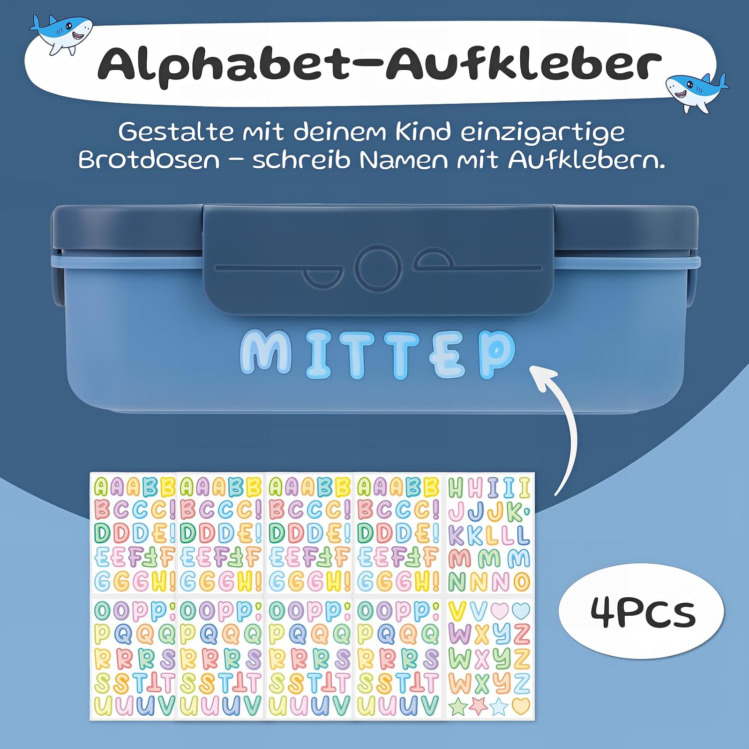 Thumbnail 5 de Bugucat Brotdose 1300ML mit Fächern Dunkelblau