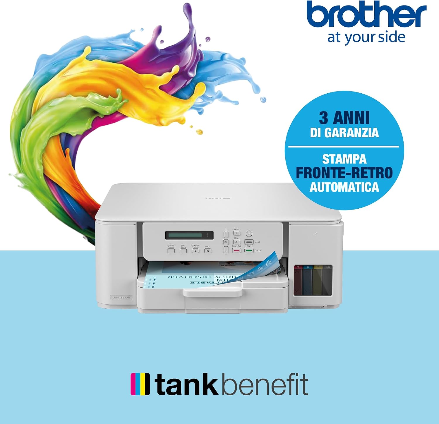 Detalle 2 de Brother DCPT583DW multifunzione 16 ipm 🖨