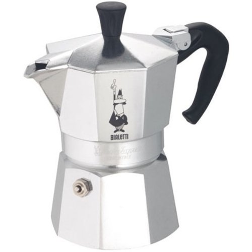 Detalle de Bialetti Caffettiera Moka Express 1 Tazza (60 ml) con Manico anti scottatura – Alluminio