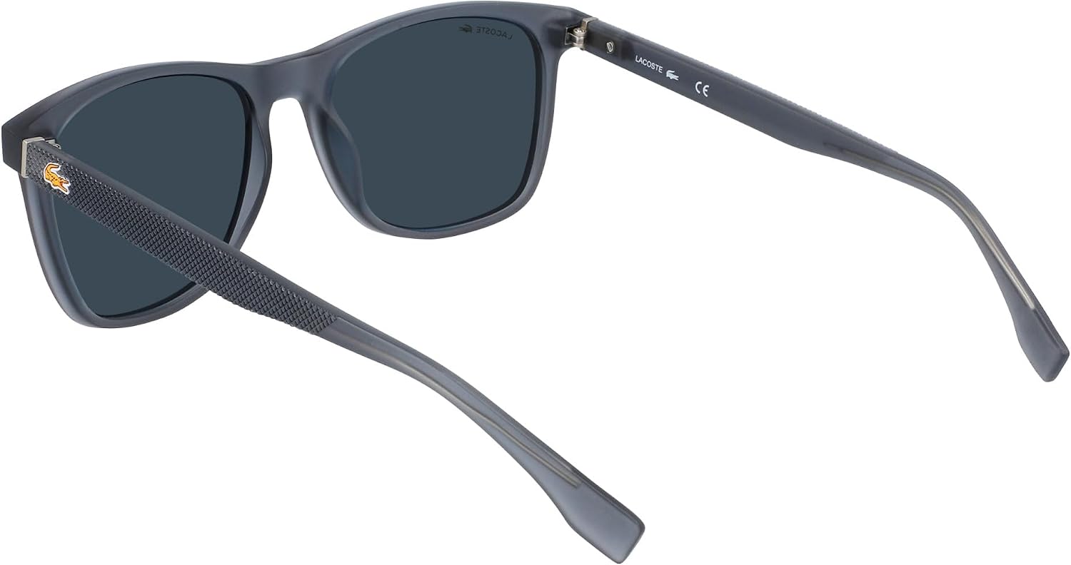Detalle 2 de Lacoste Lunettes de Soleil L860SE 035 Grey Matte (rectangulaires) pour homme