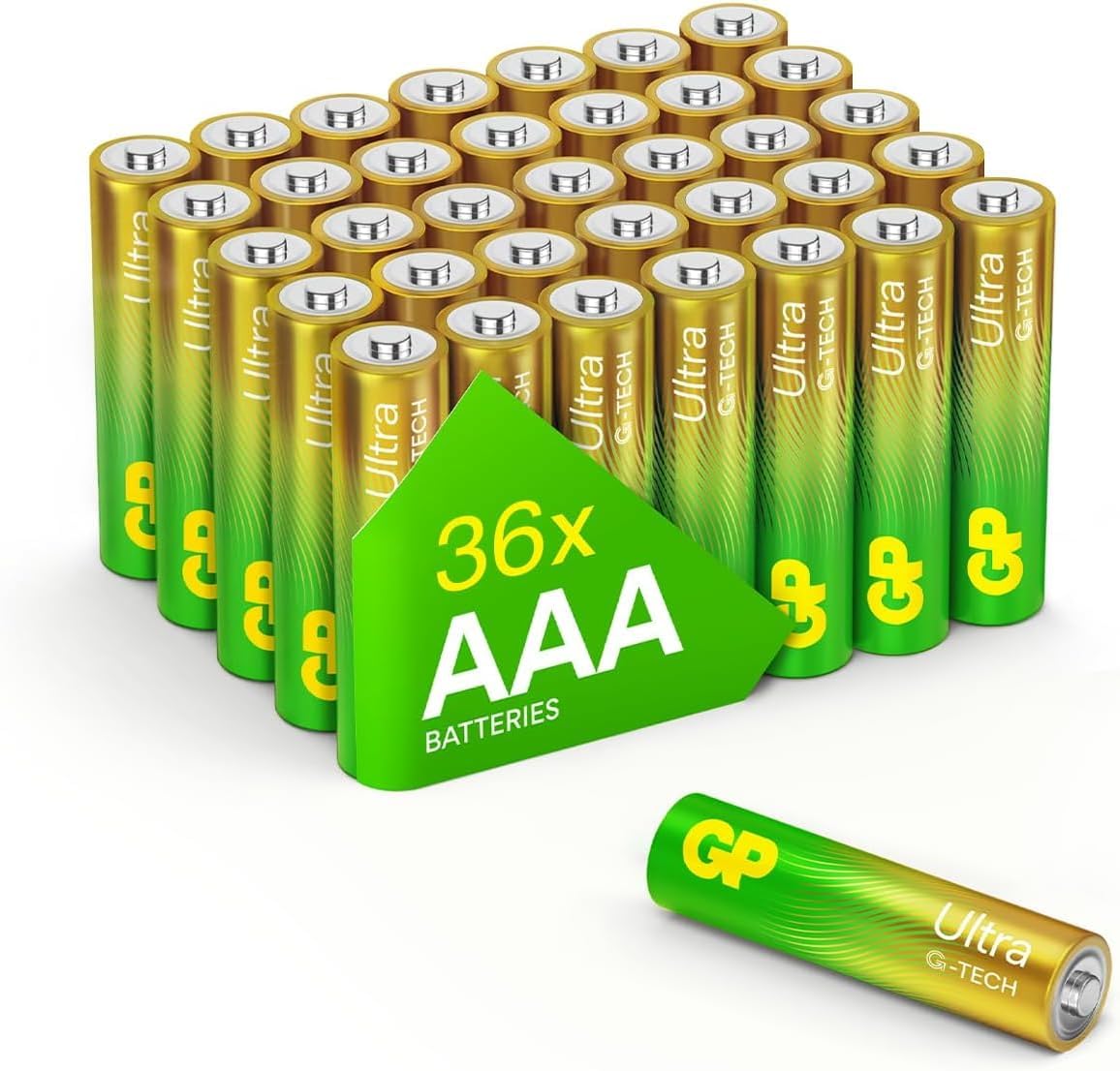 Detalle de GP Ultra Alkaline AAA Batteries – 36 Pack with Long-Lasting Power