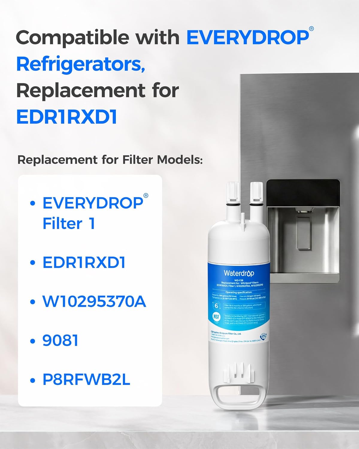 Thumbnail 3 de Waterdrop Refrigerator Water Filter, 3-Pack