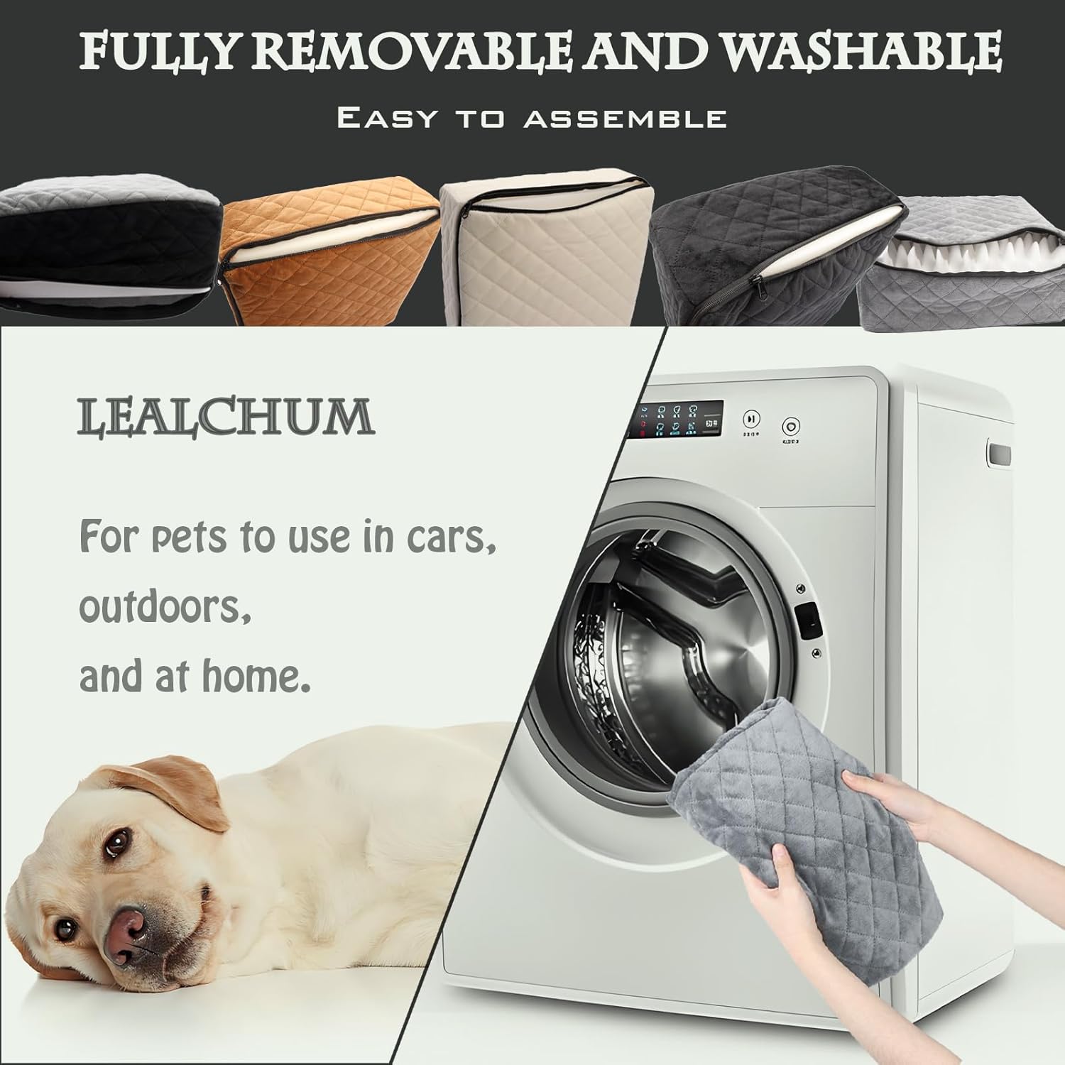 Detalle de Lealchum Dog Booster Car Seat, 19 x 19 x 20in