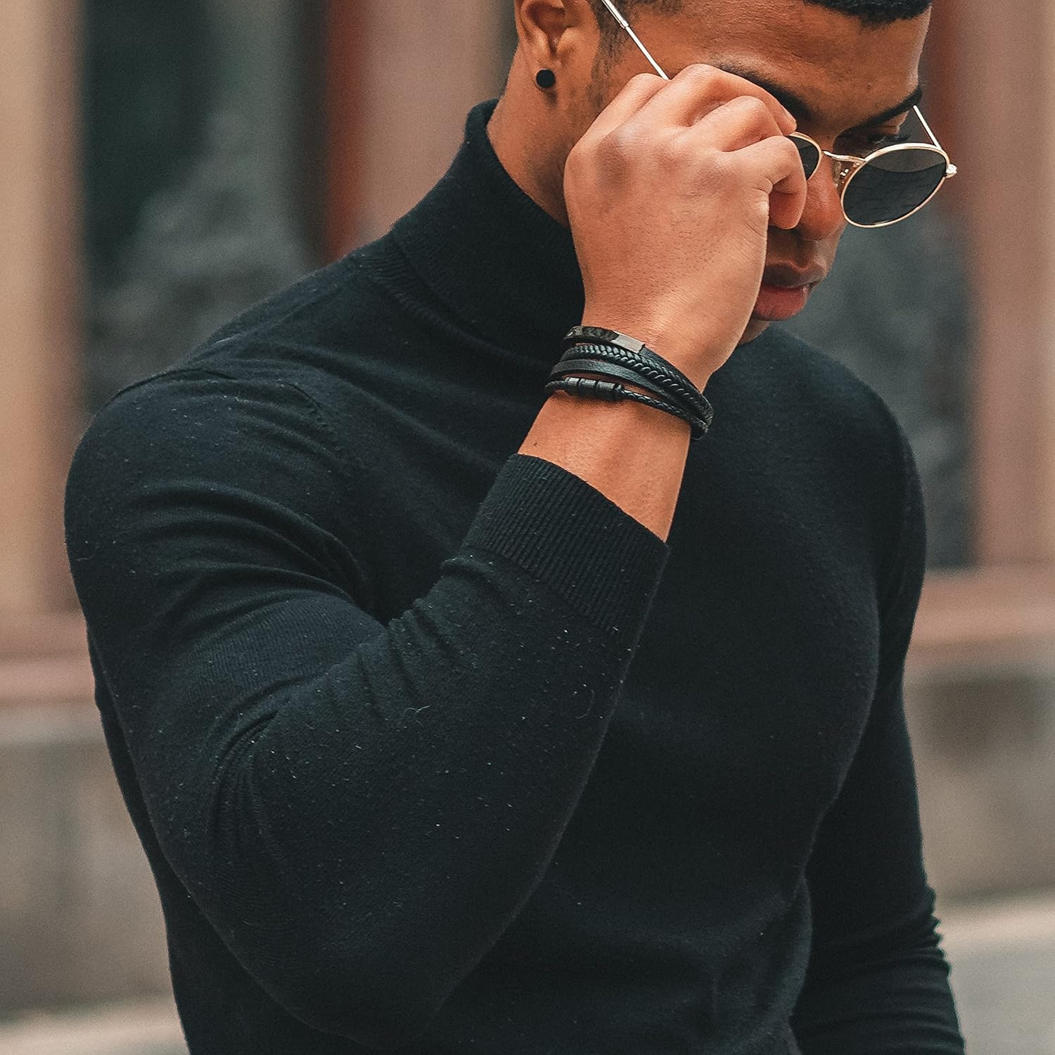 Thumbnail 2 de SERASAR Bracelet Homme Cuir Magnétique