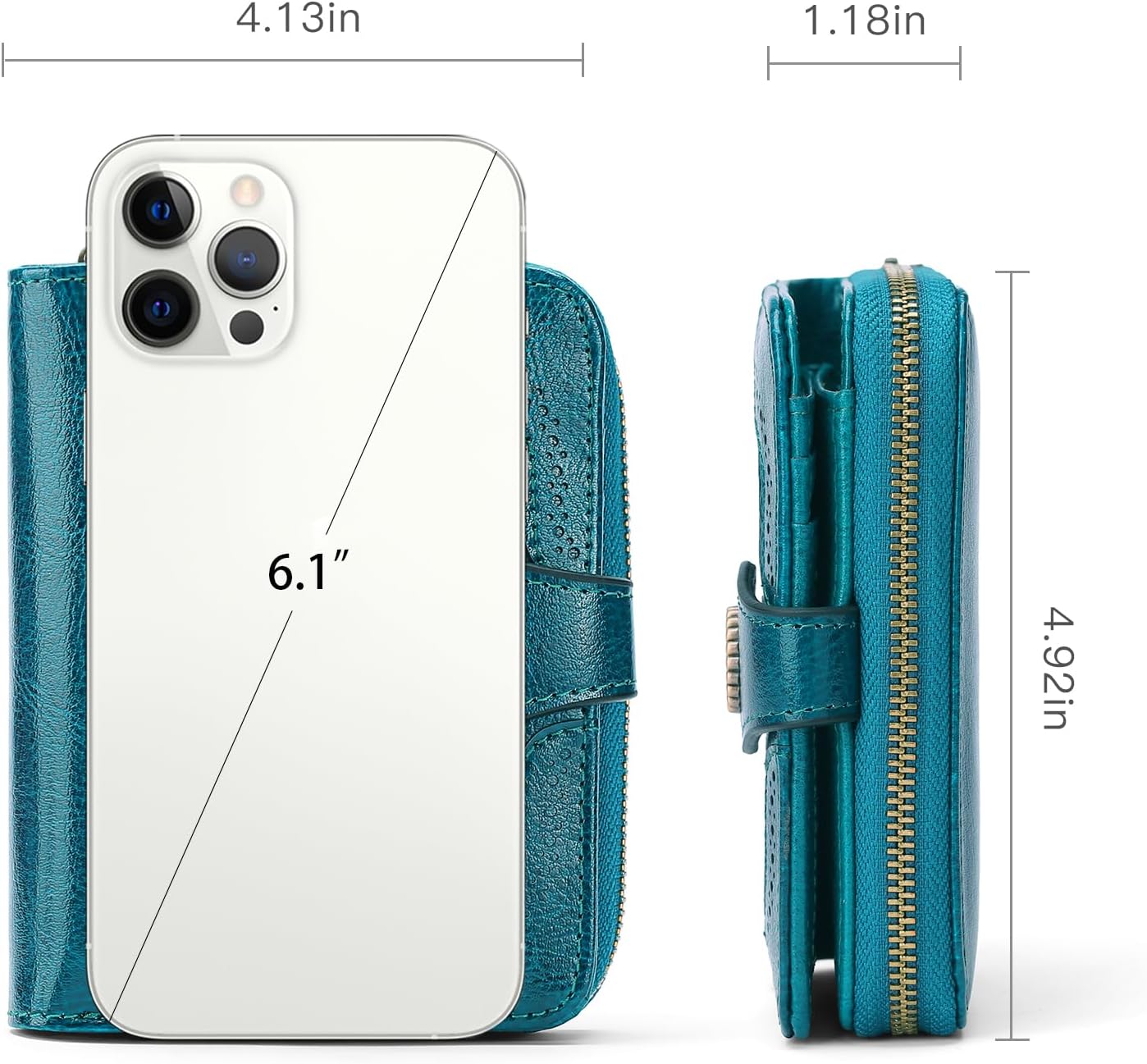 Thumbnail 3 de SENDEFN Leather Small RFID Wallet for Women