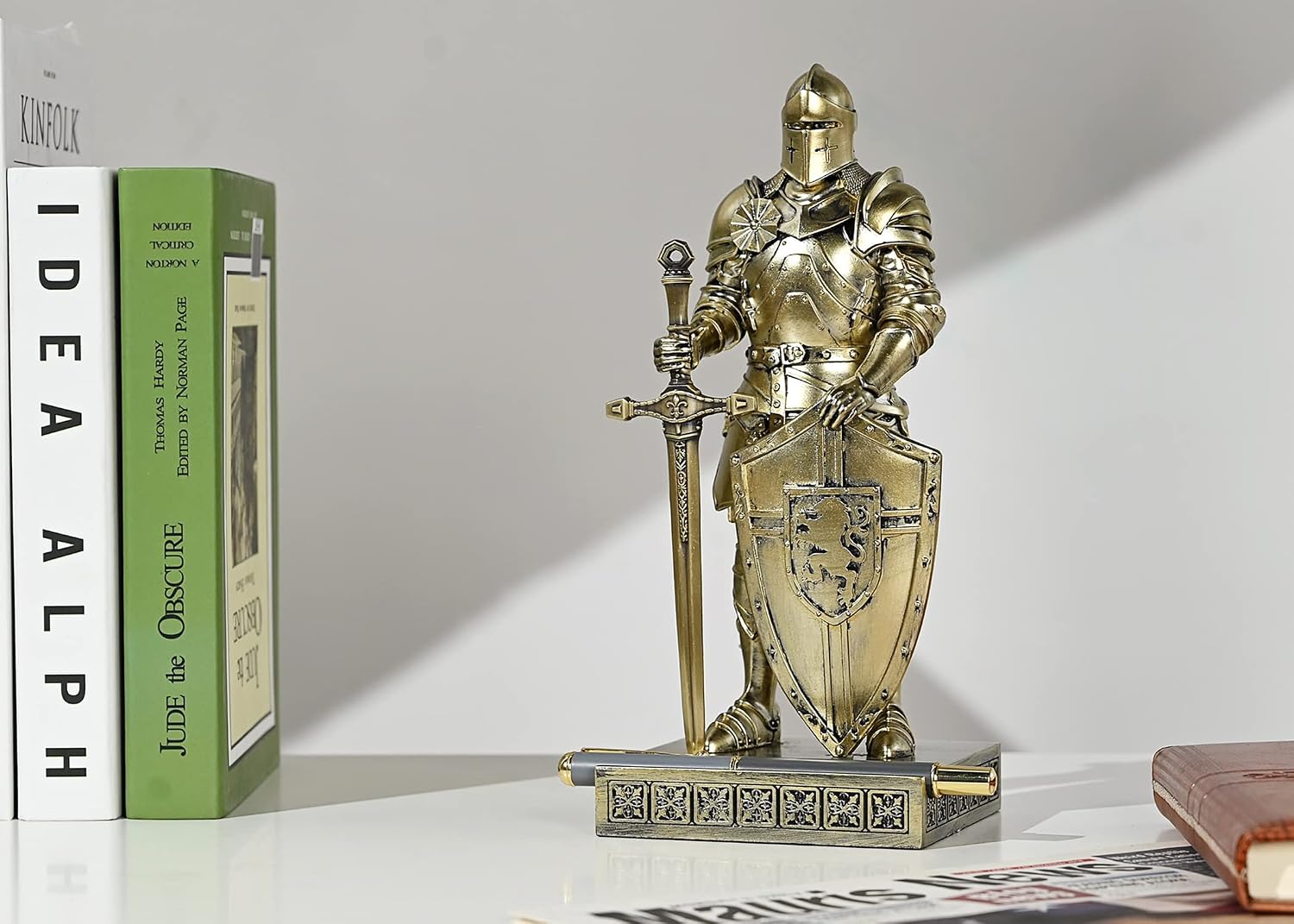 Thumbnail 4 de HDMbigmi King's Guard Ritter-Statue – Bronze Desktop-Ständer, Stifthalter und Briefbeschwerer