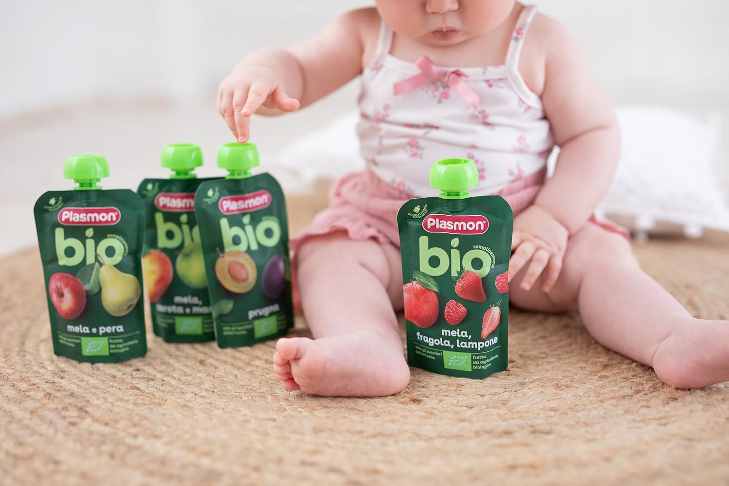 Thumbnail 2 de Plasmon BIO Pouch Mela Fragola Lampone 100g (6 pezzi) – the BIO fruit puree snack